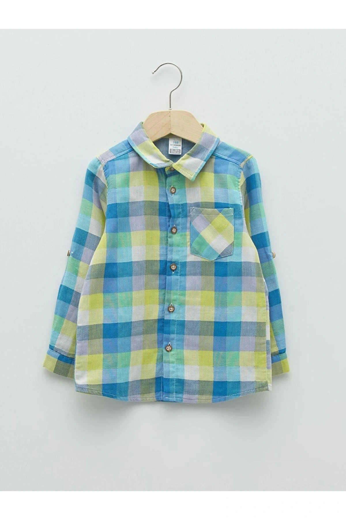 Lcw Baby Uzun Kollu Ekose Desenli Erkek Bebek Gömlek
