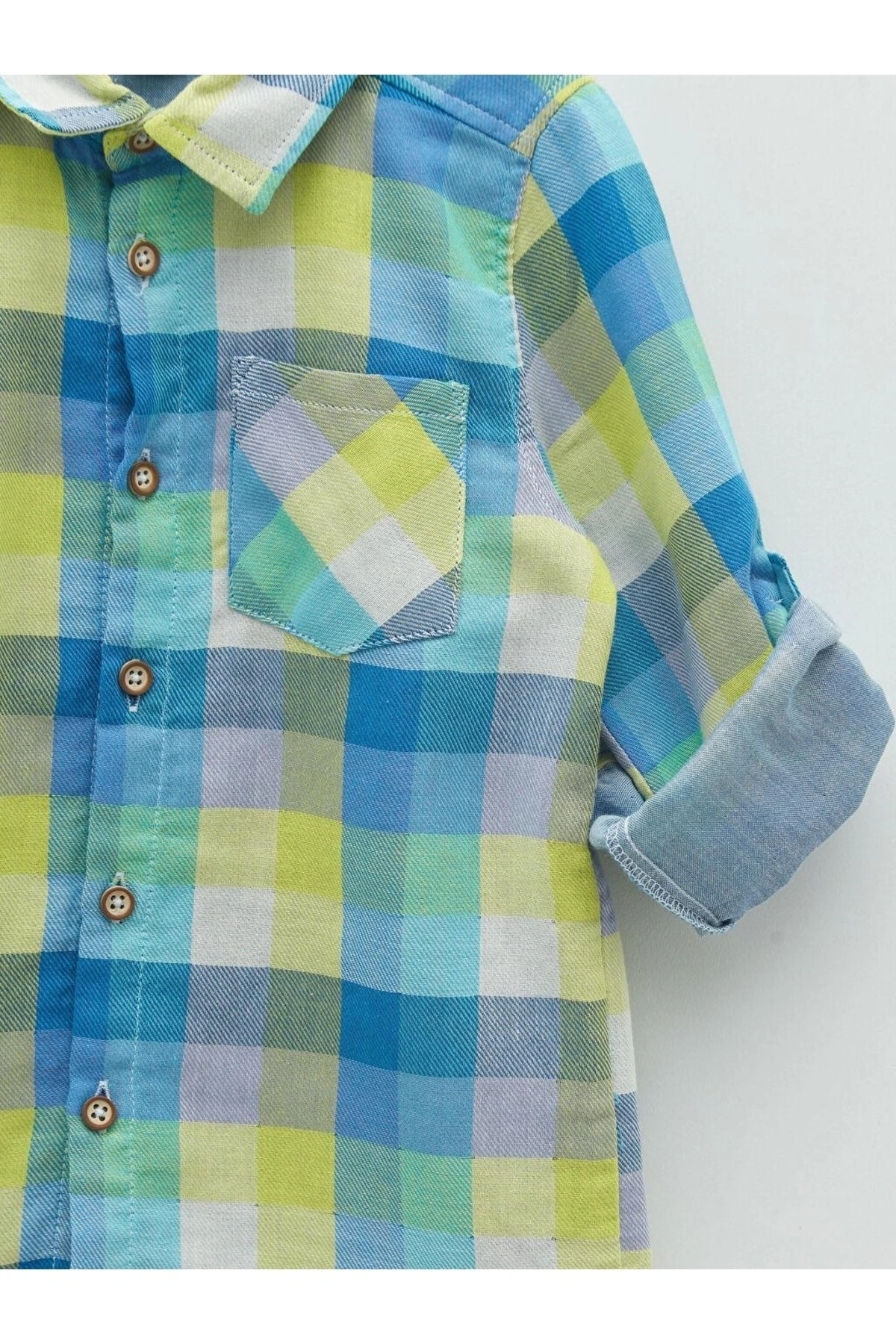 Lcw Baby Uzun Kollu Ekose Desenli Erkek Bebek Gömlek