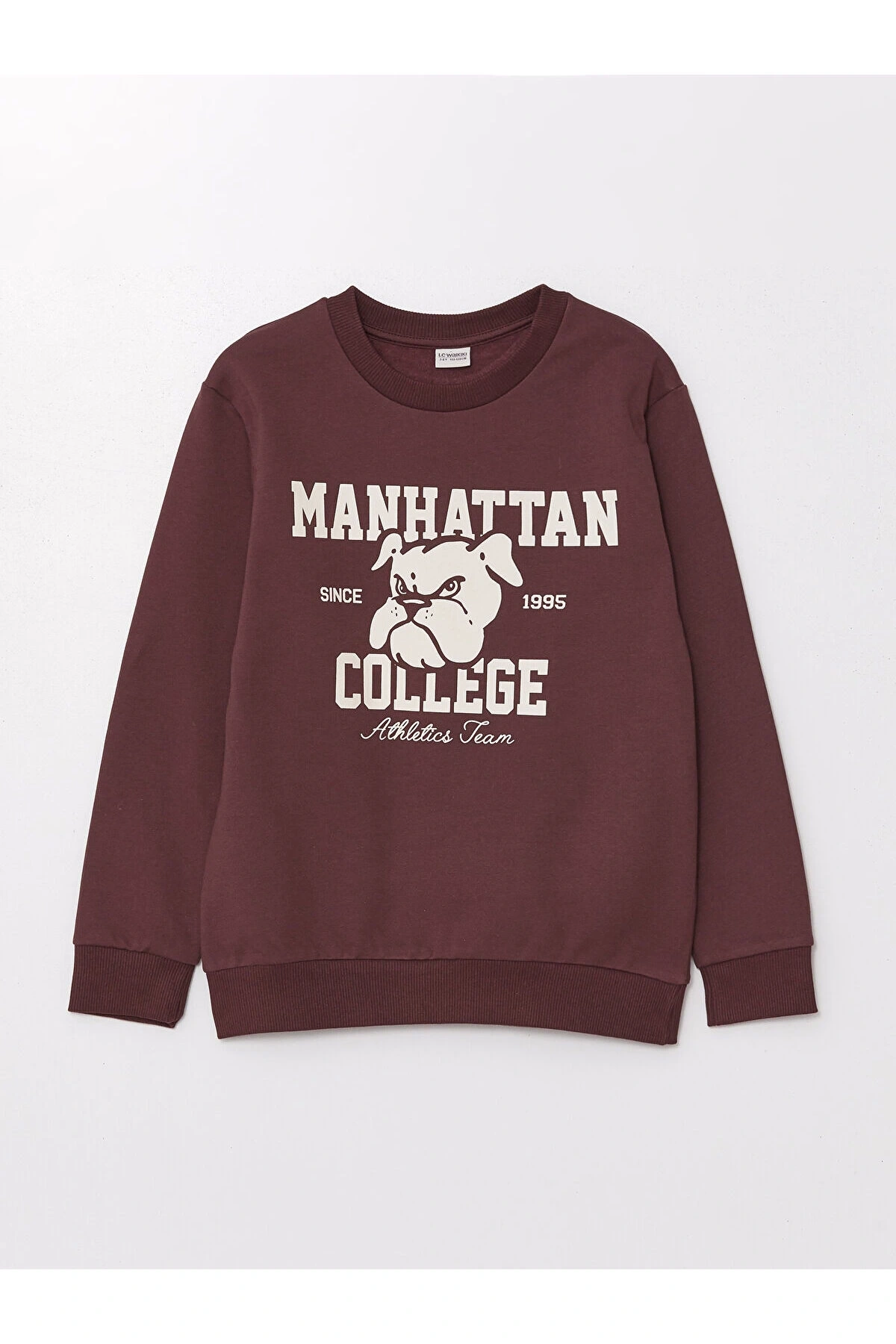 Lcwk Bisiklet Yaka Baskılı Uzun Kollu Erkek Çocuk Sweatshirt