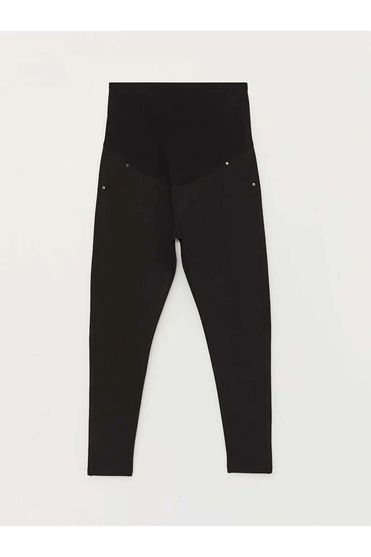 LCWAIKIKI Maternity Siyah Karın Panelli Düz Hamile Tayt