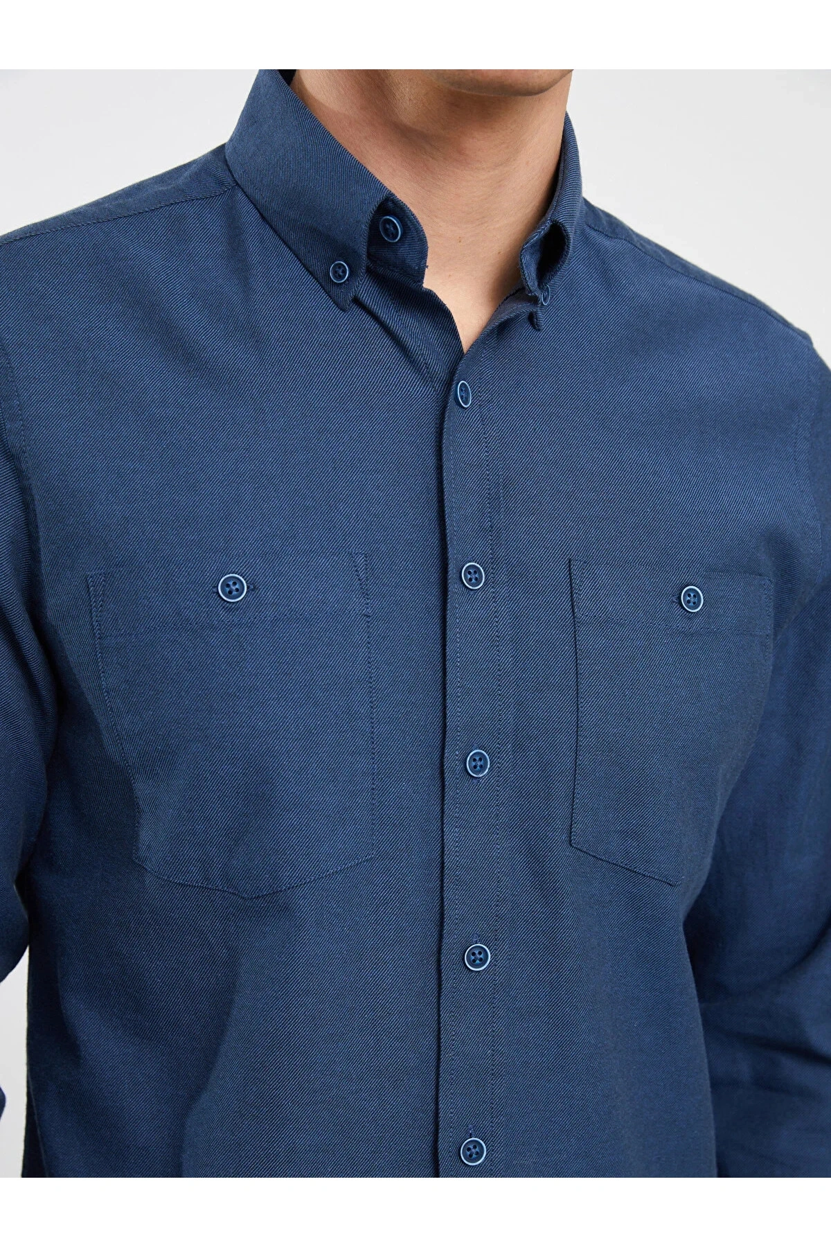 Classic Regular Fit Uzun Kollu Gabardin Erkek Gömlek