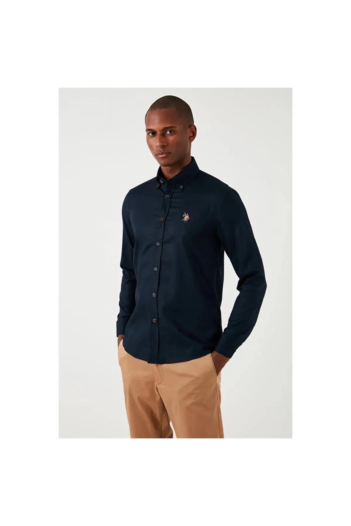 Erkek Minimalist Uzun Kol Gömlek - Regular Fit