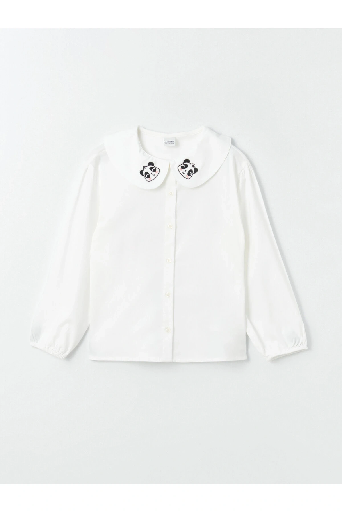 Bebe Yaka Uzun Kollu Kız Çocuk Gömlek