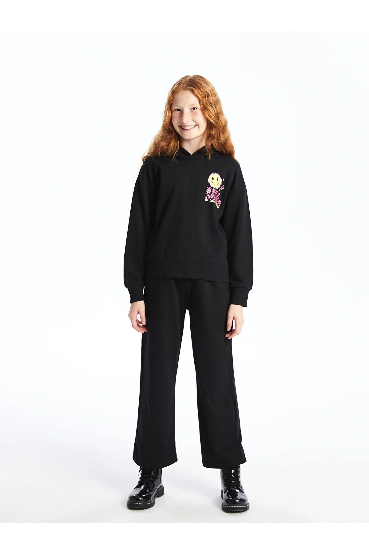 Lw - Kapüşonlu Kız Çocuk Eşofman Takım
