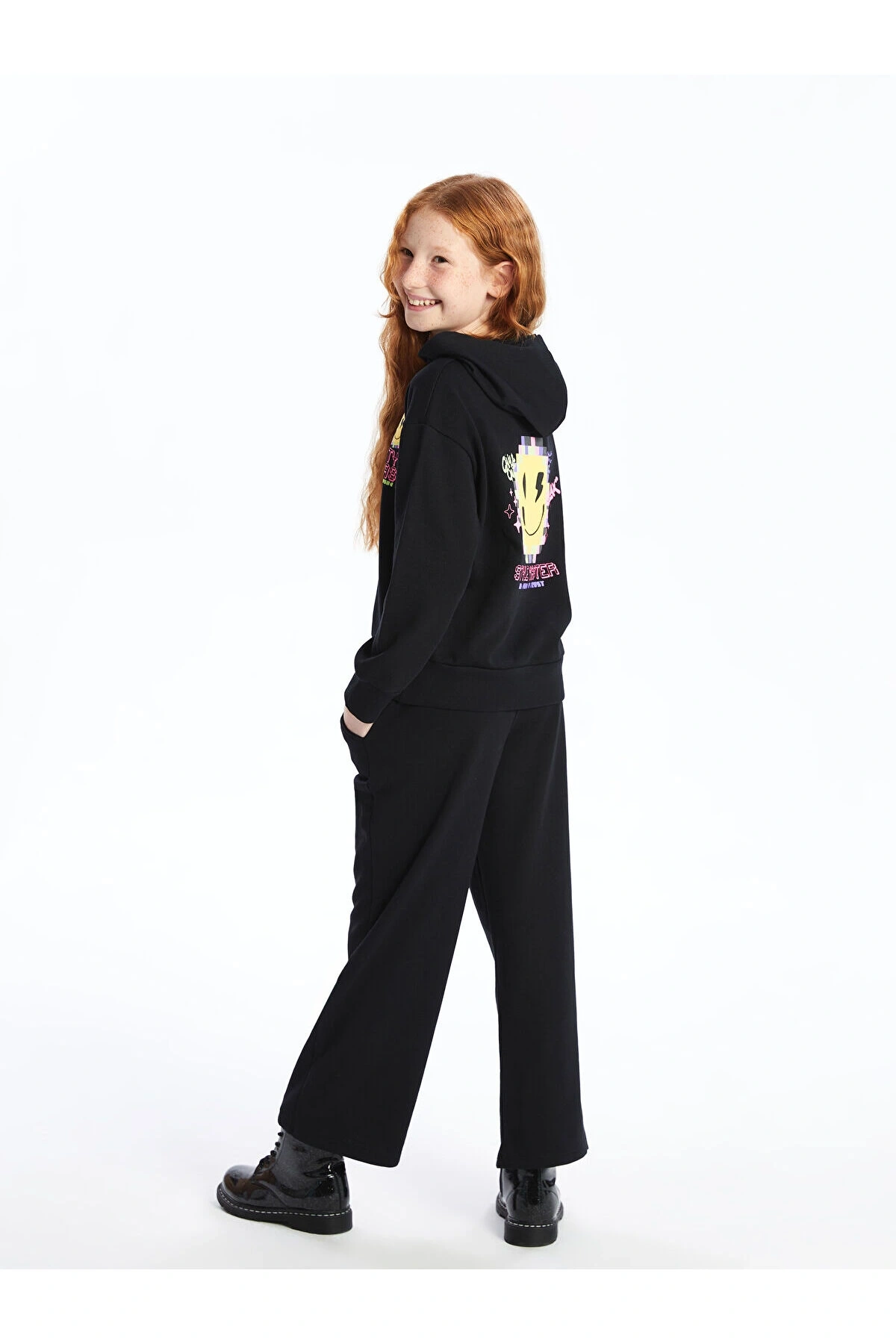 Lw - Kapüşonlu Kız Çocuk Eşofman Takım