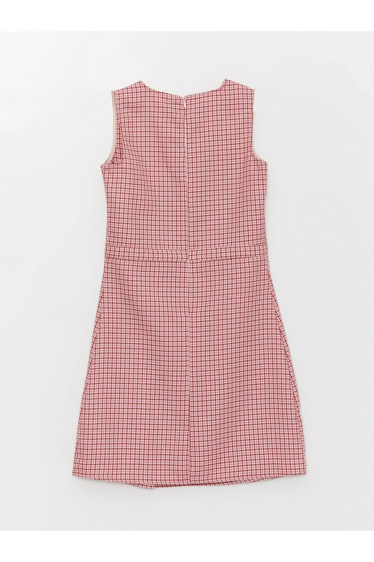 Bisiklet Yaka Ekose Kız Çocuk Elbise