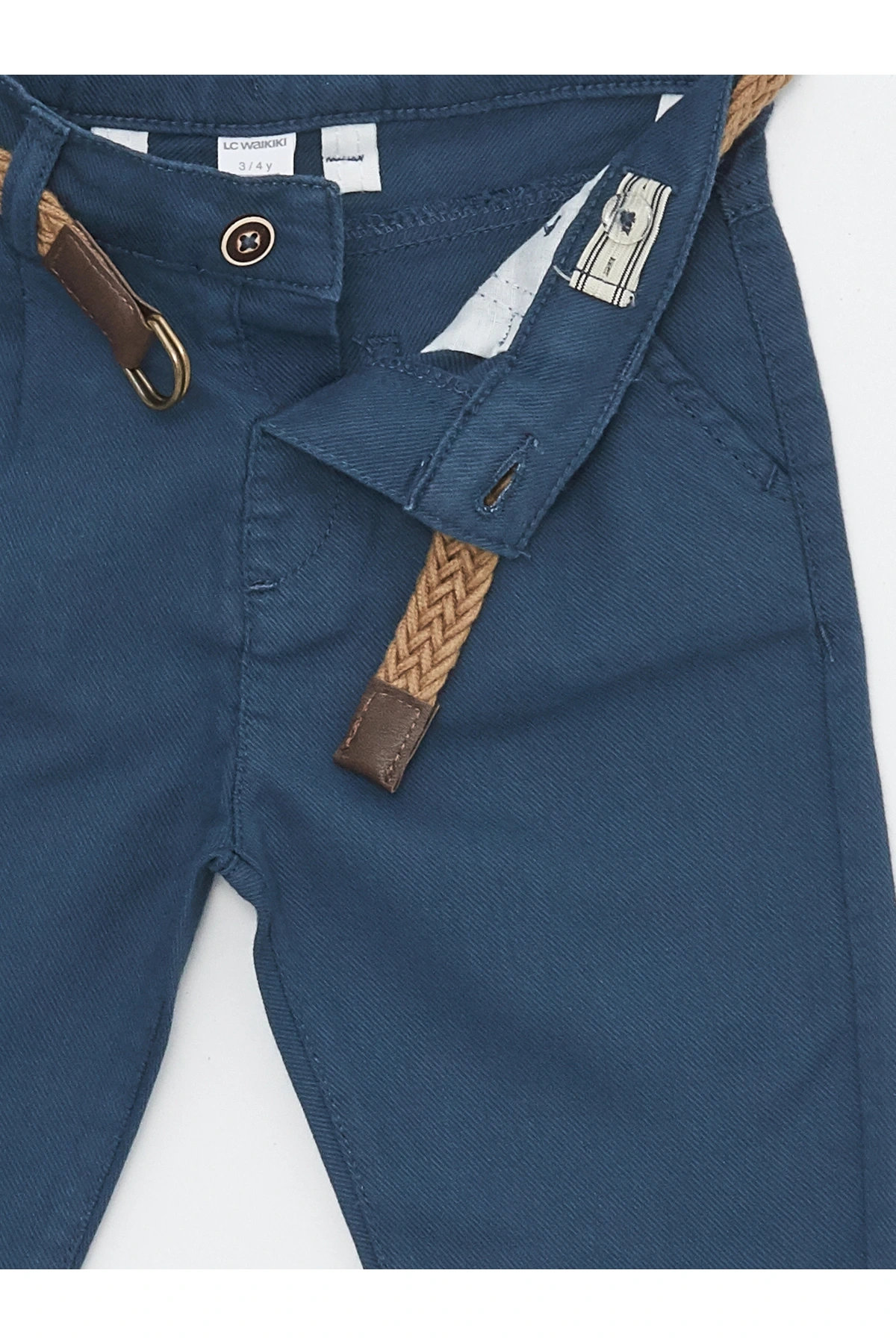 Basic Erkek Bebek Kemerli Pantolon