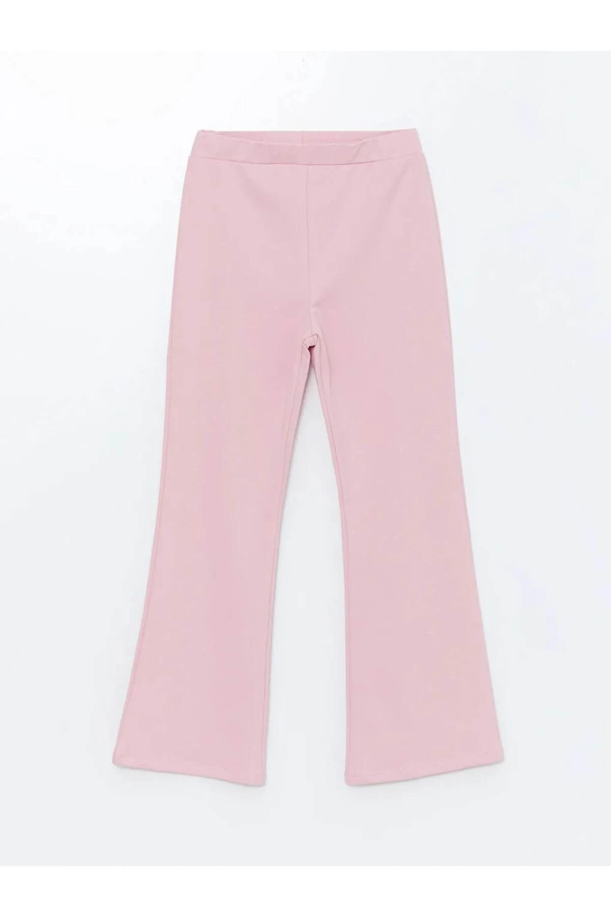 LCW Kids Ekru Bisiklet Yaka Baskılı Uzun Kollu Kız Çocuk Sweatshirt ve Tayt