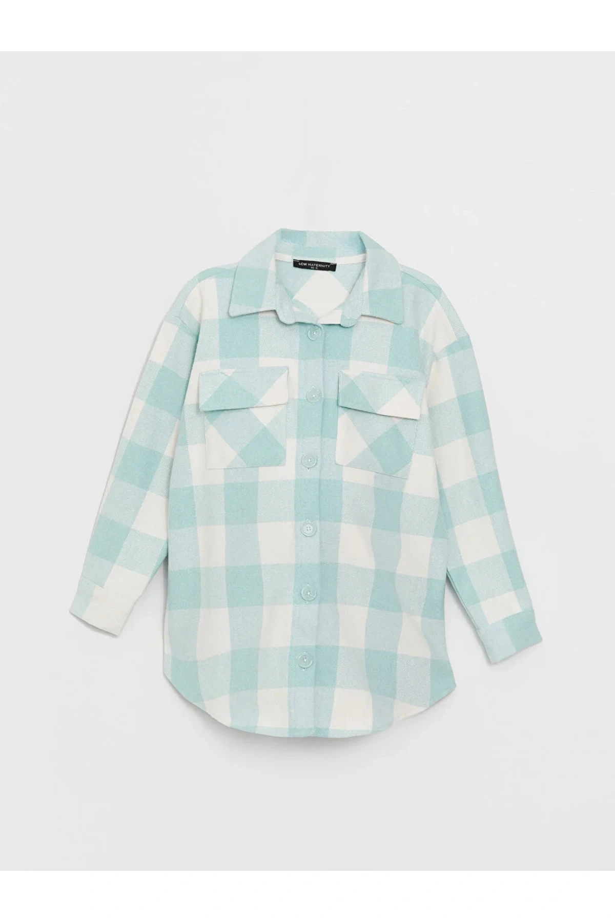 Maternity Ekose Uzun Kollu Hamile Oduncu Gömlek Ceket