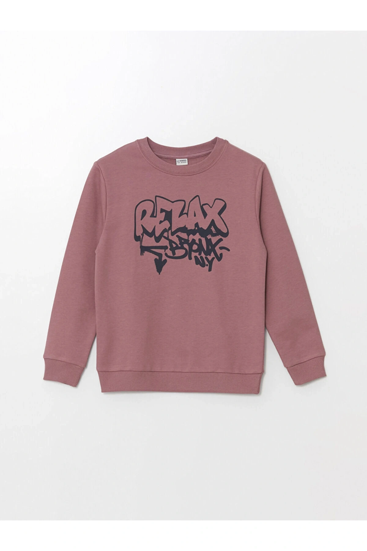 Bisiklet Yaka Baskili Uzun Kollu Erkek Cocuk Sweatshirt - W42964Z4