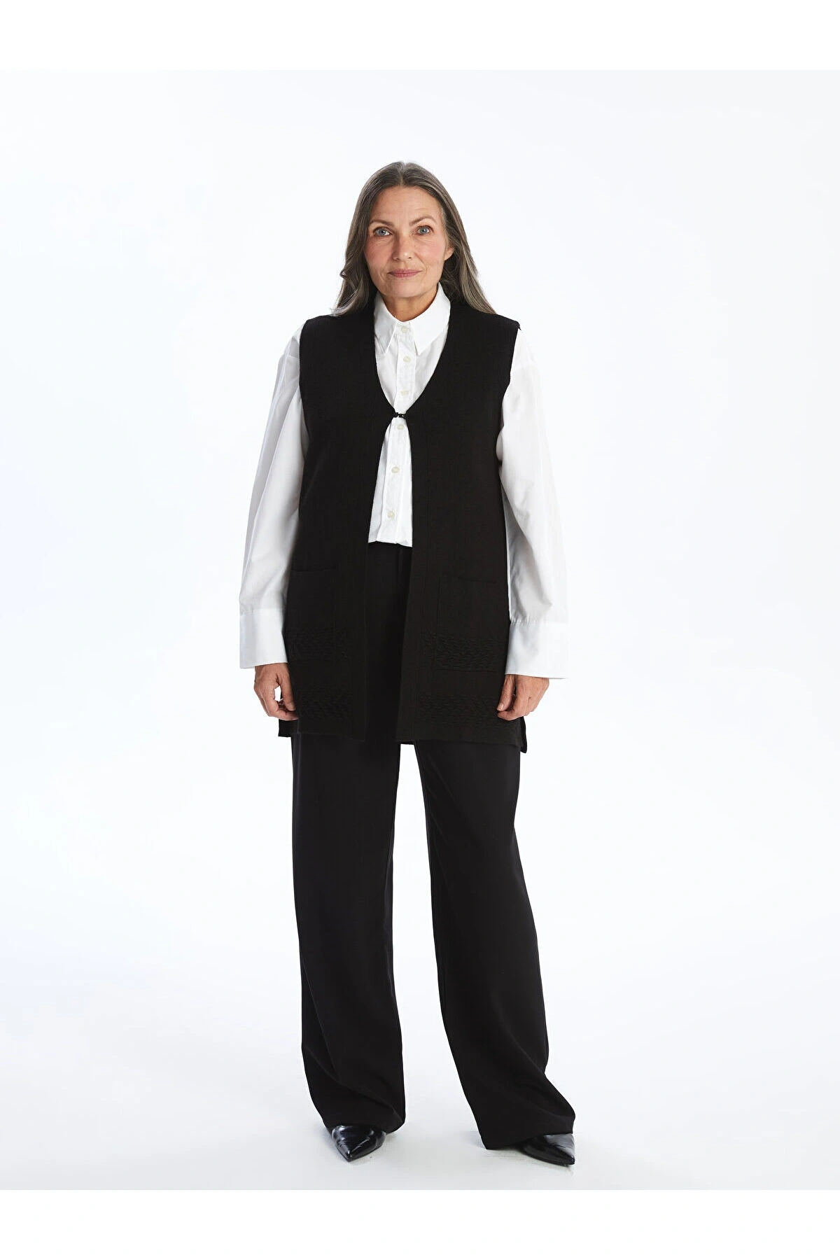 Lcwk V Yaka Kadın Triko Yelek