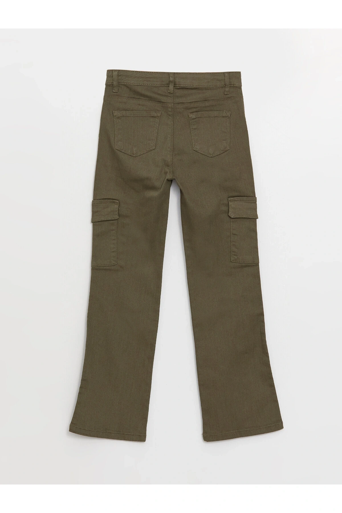 İspanyol Paça Kız Çocuk Kargo Jean Pantolon