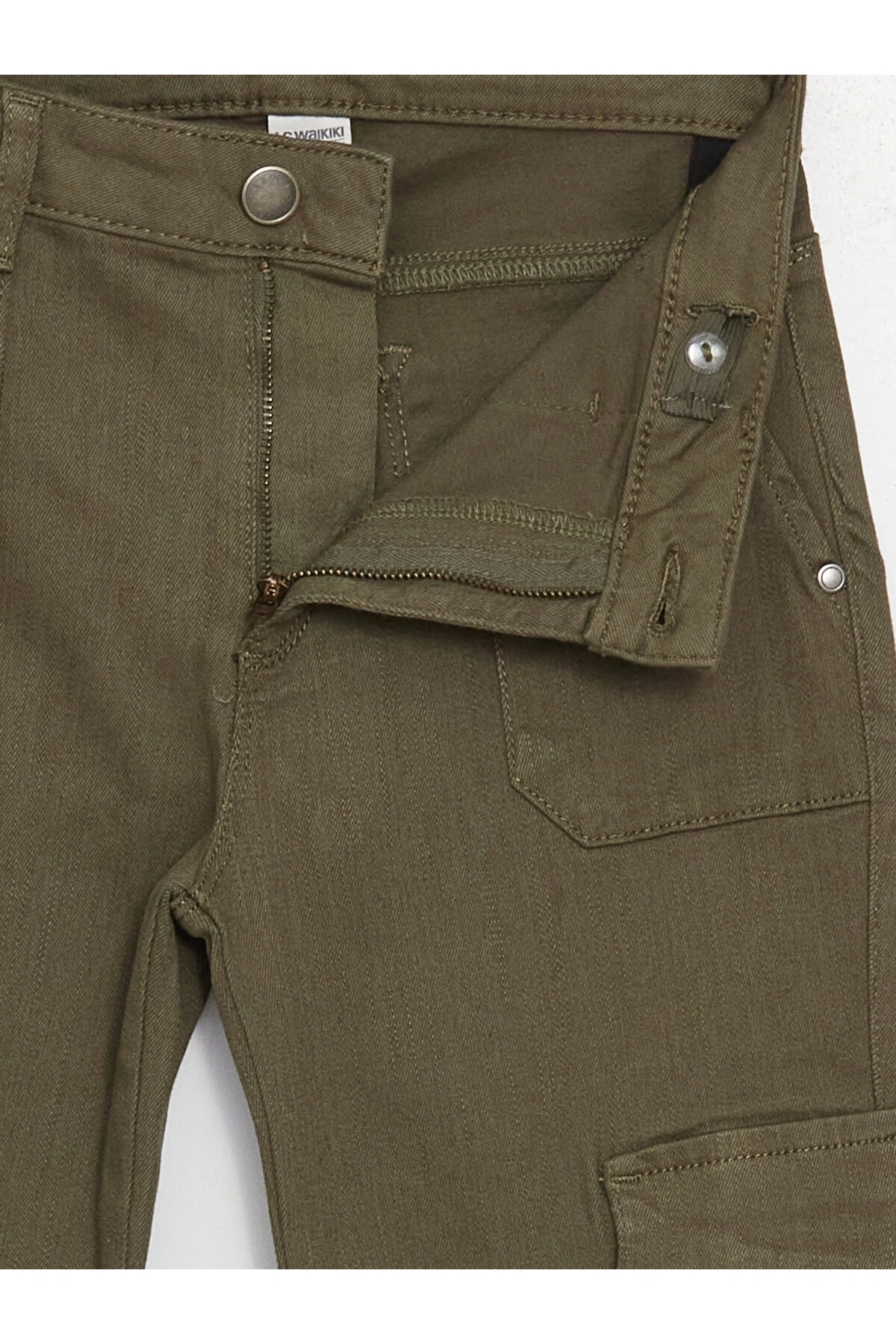 İspanyol Paça Kız Çocuk Kargo Jean Pantolon