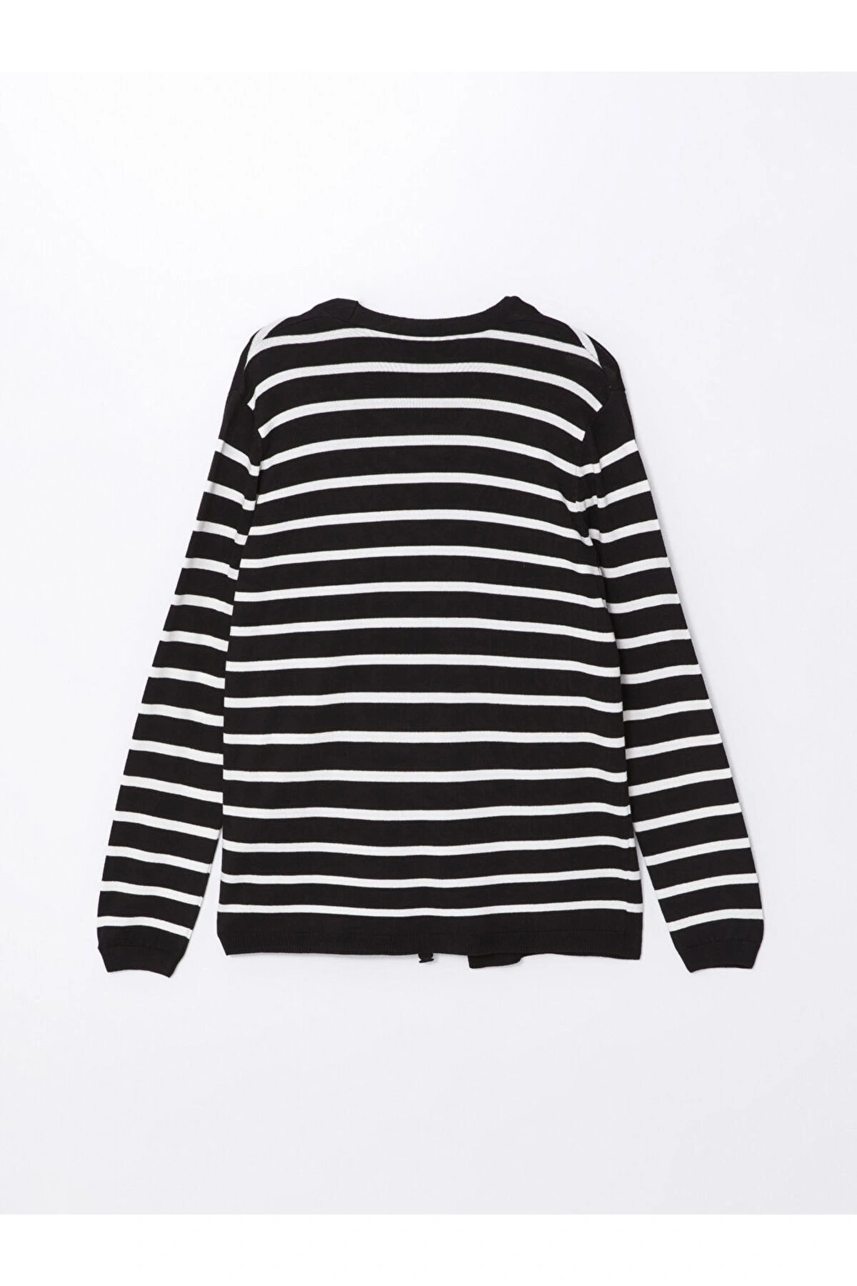 V Yaka Çizgili Uzun Kollu Hamile Triko Hırka ve Süveter Takım