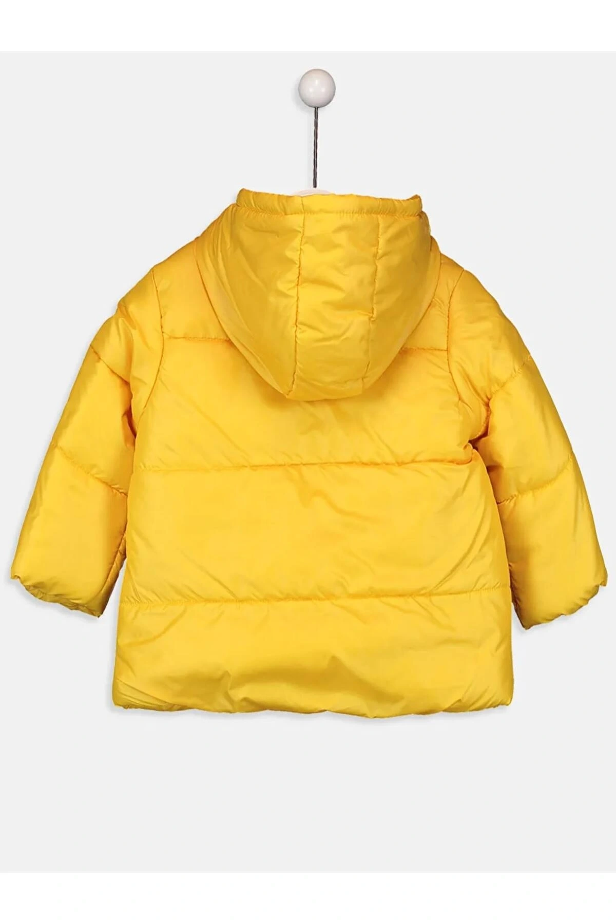 baby Sarı Kız Bebek Kapüşonlu Fermuarlı Mont