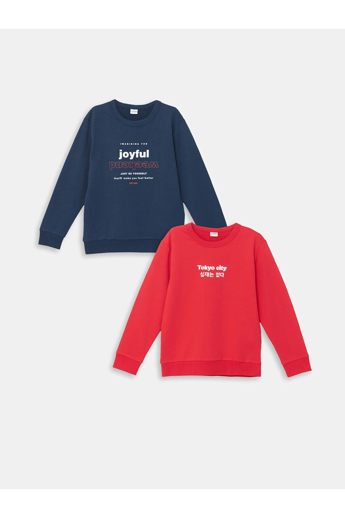 LCW Bisiklet Yaka Erkek Çocuk Sweatshirt 2li