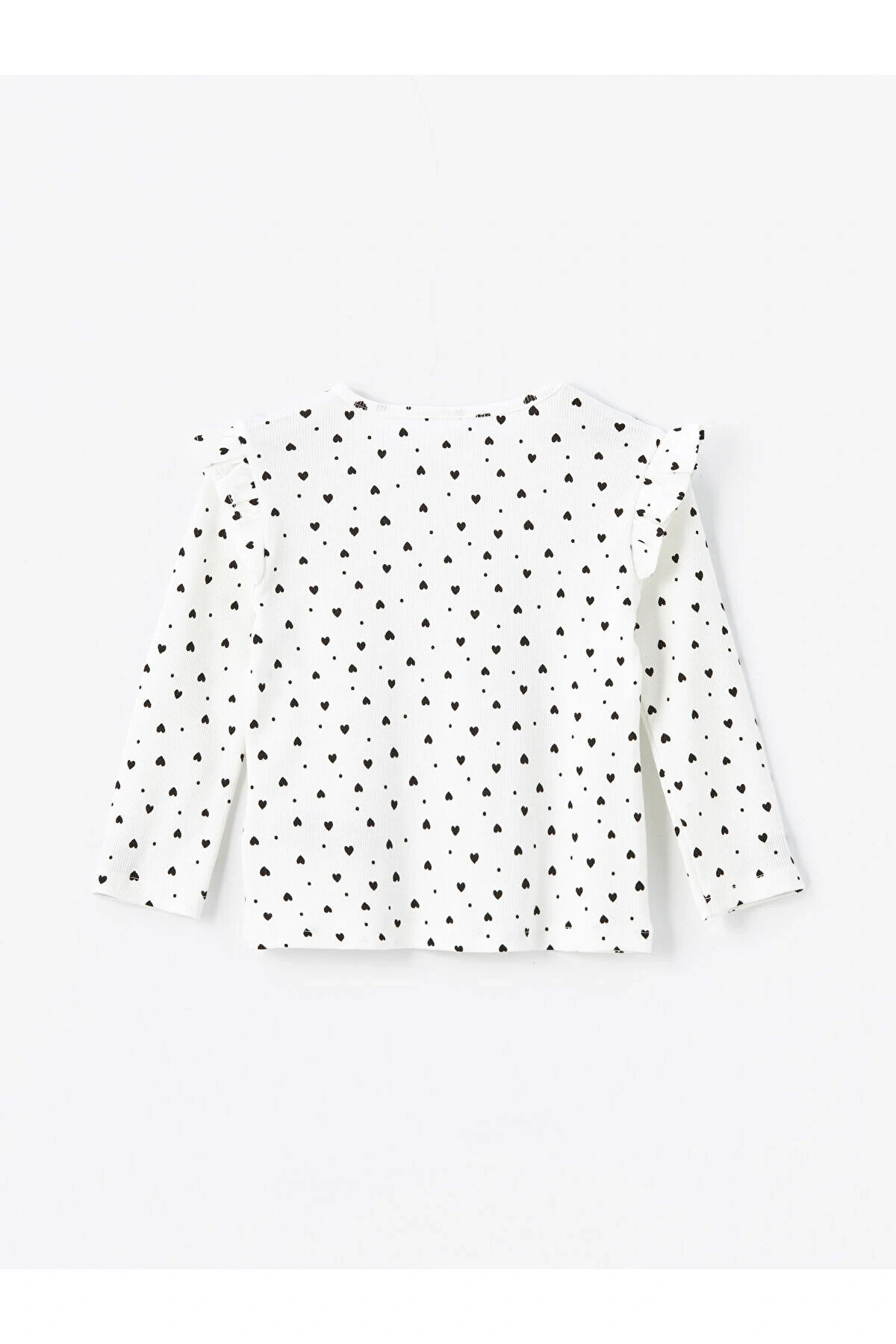 LCW Bisiklet Yaka Uzun Kollu Baskılı Kız Bebek Tişört