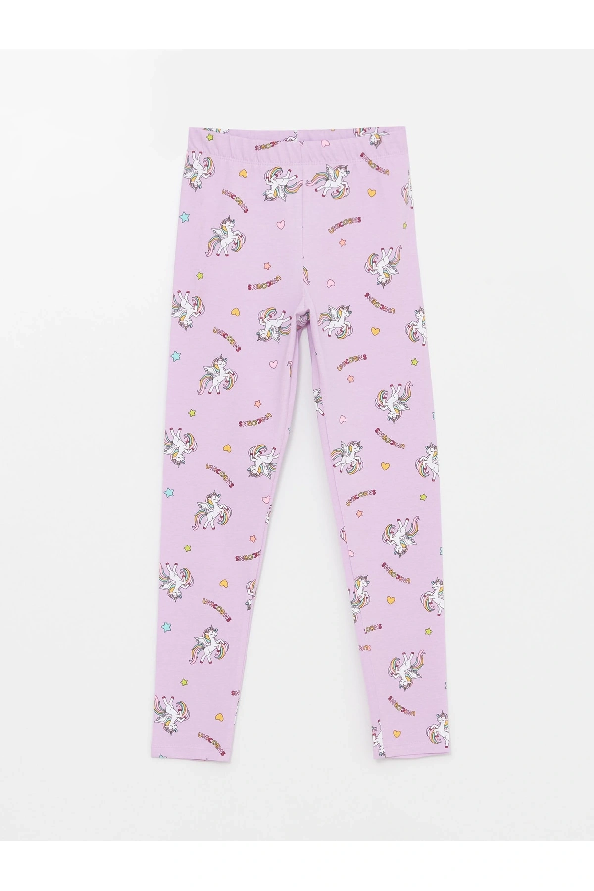 Bisiklet Yaka Baskılı Kısa Kollu Kız Çocuk Tişört Ve Tayt 3lü Takım