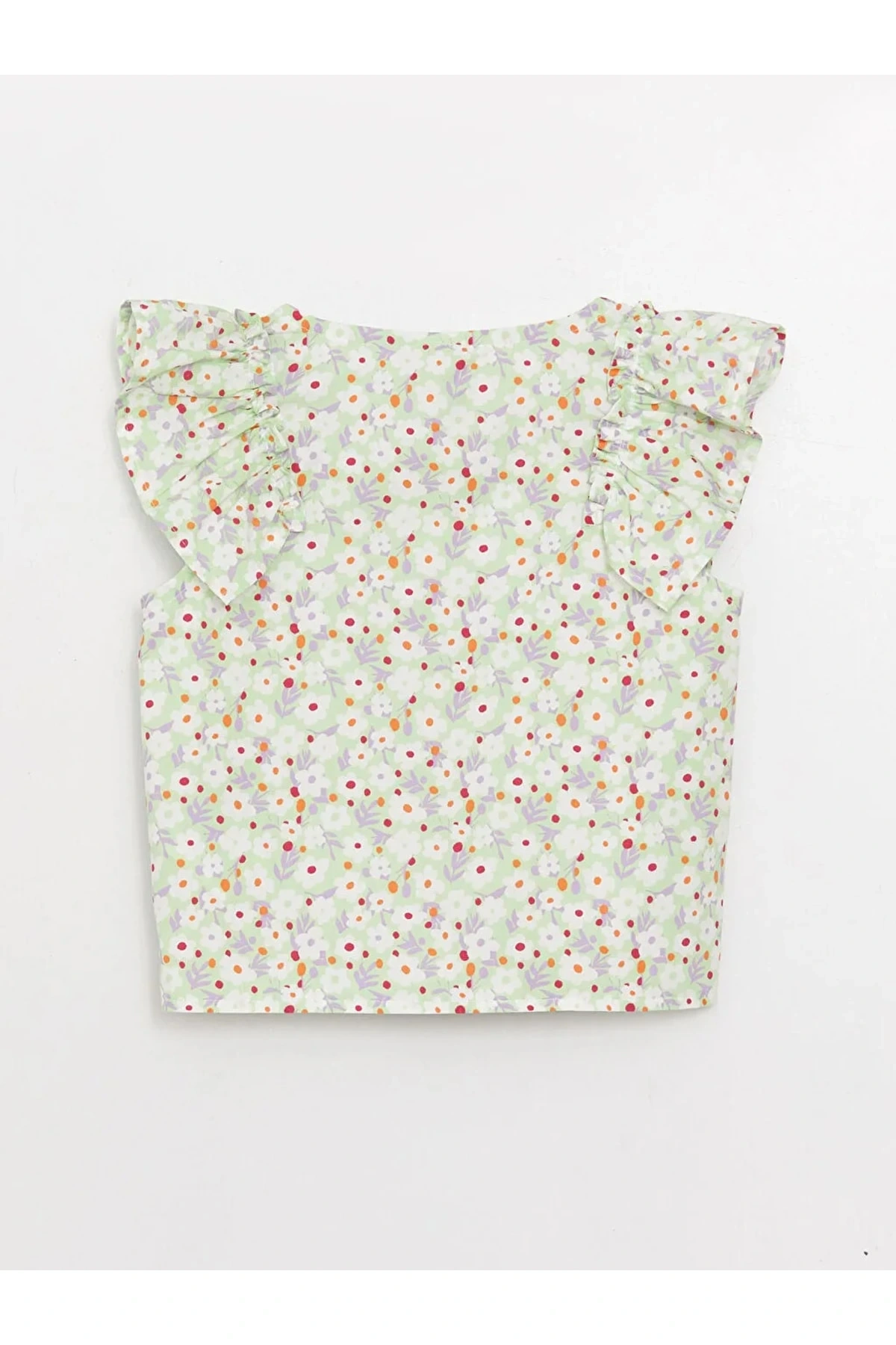 Lcw Kids Bisiklet Yaka Desenli Kız Çocuk Bluz