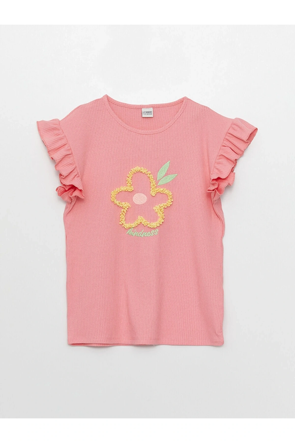 Bisiklet Yaka Baskılı Kısa Kollu Kız Çocuk Ve Tayt