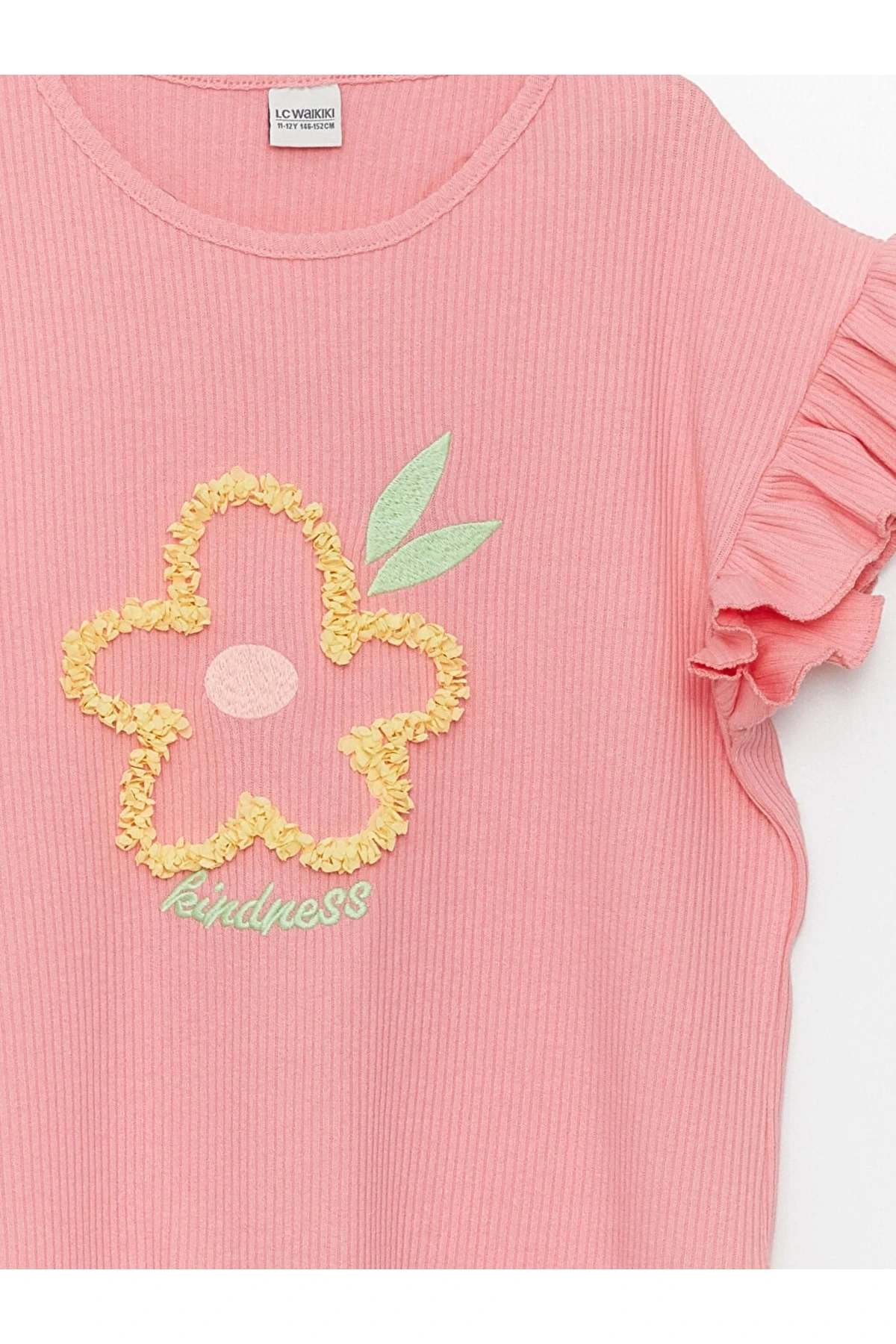 Bisiklet Yaka Baskılı Kısa Kollu Kız Çocuk Ve Tayt