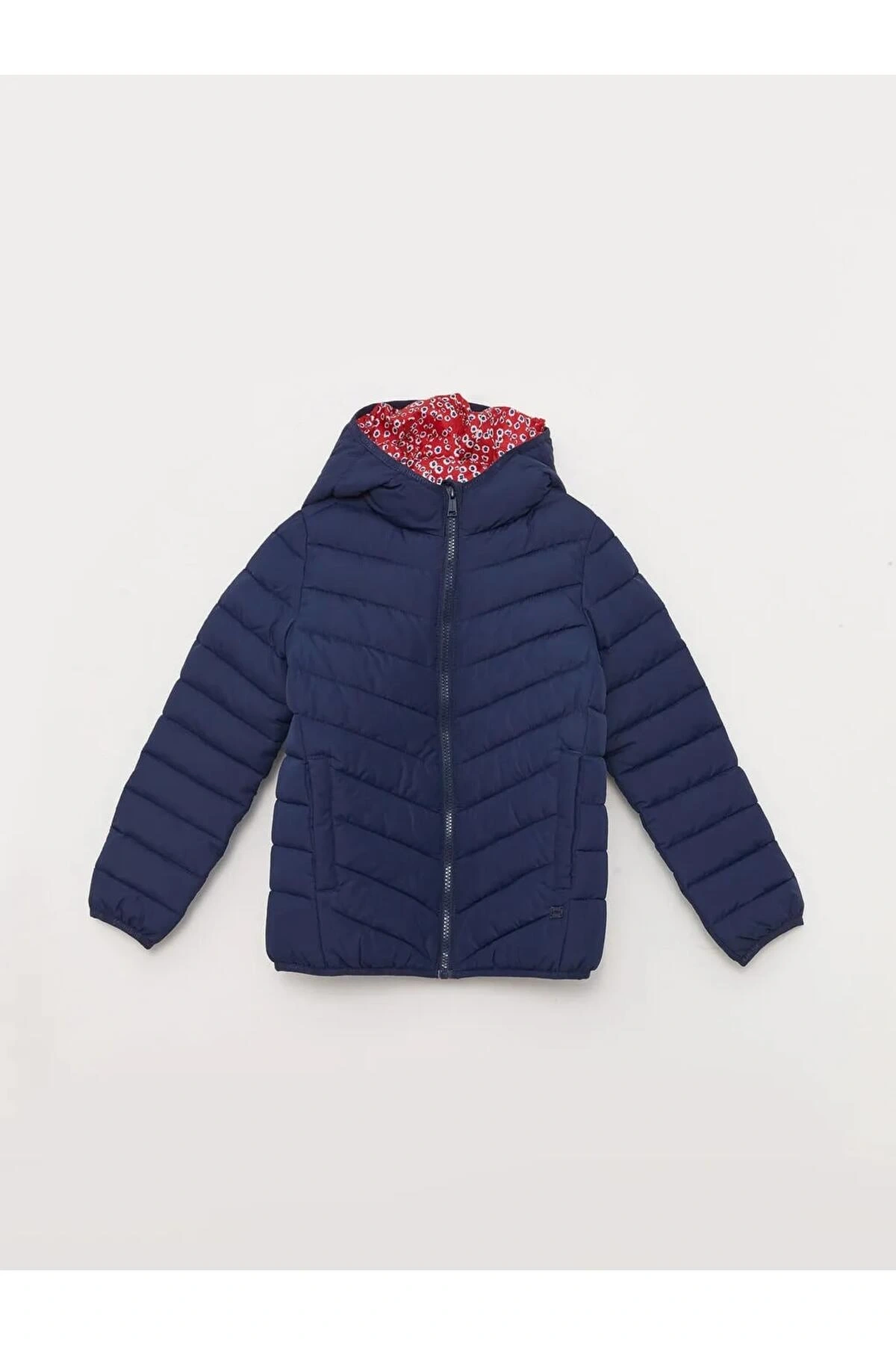 SOUTHBLUE Lacivert Kapüşonlu Basic Kız Çocuk Şişme Mont