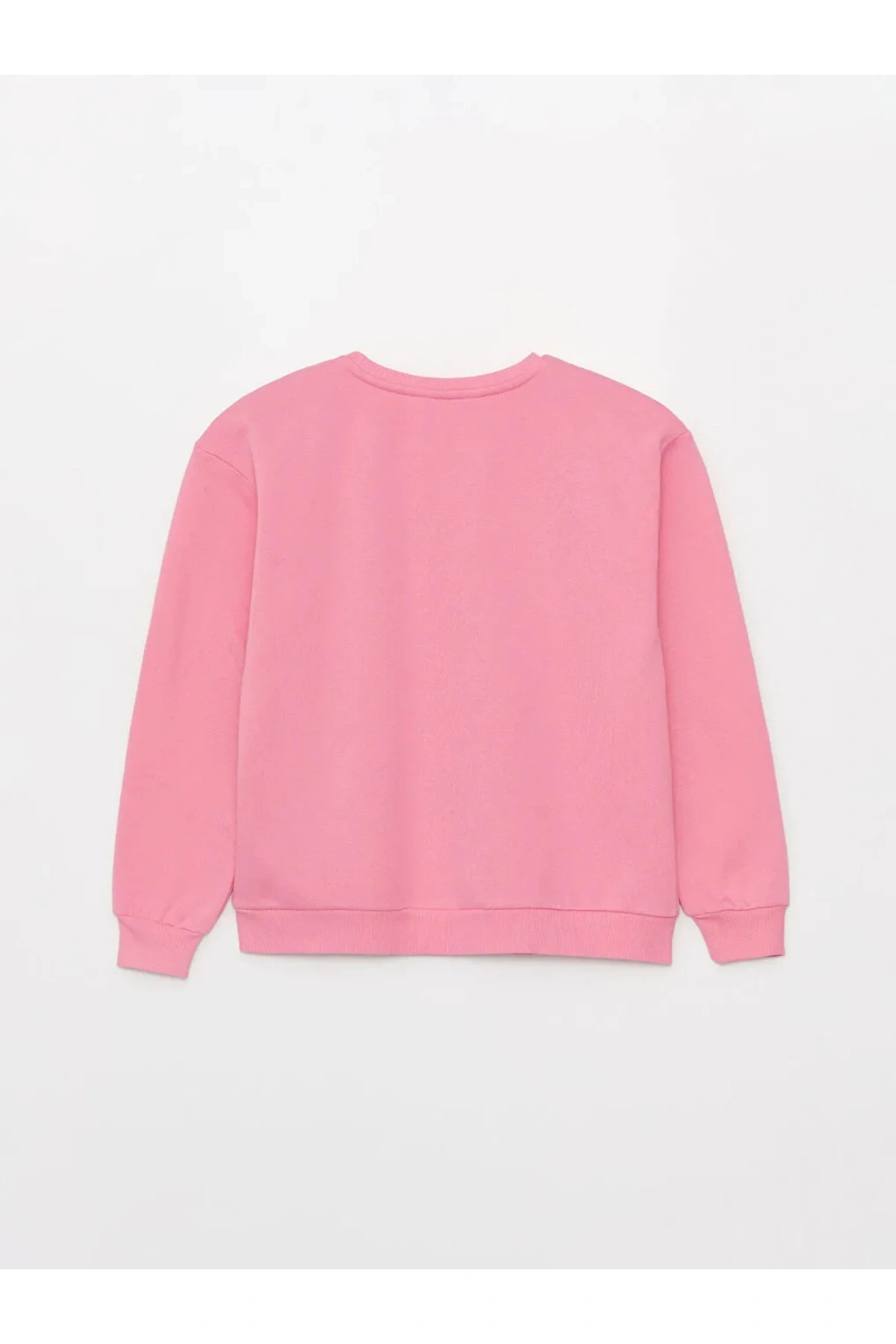 LCW Kids Bisiklet Yaka Baskılı Uzun Kollu Kız Çocuk Sweatshirt