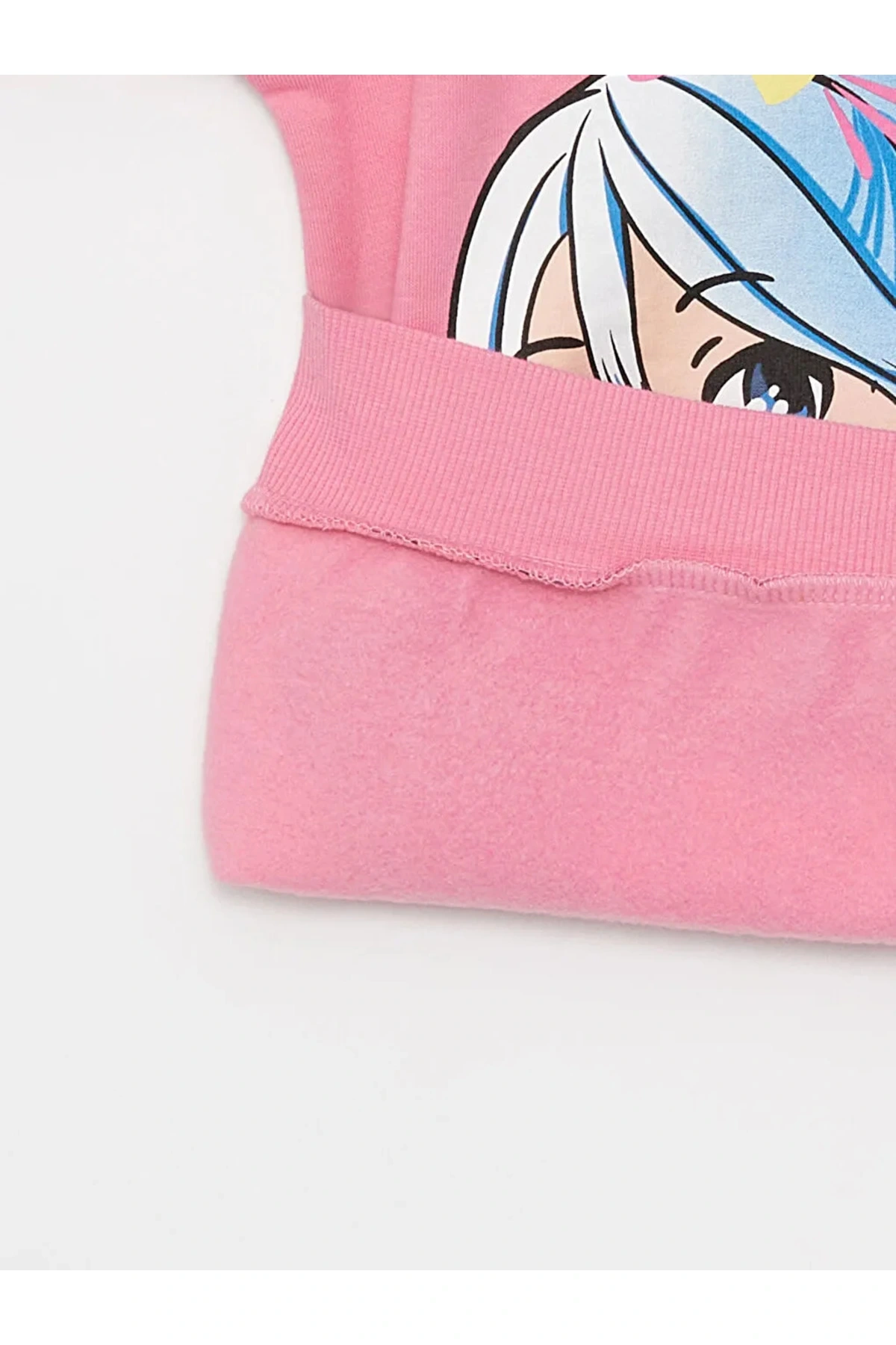 LCW Kids Bisiklet Yaka Baskılı Uzun Kollu Kız Çocuk Sweatshirt