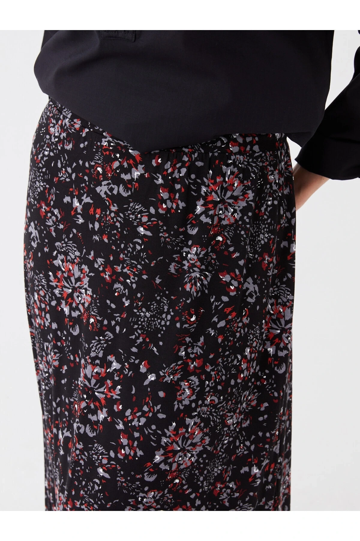 Grace Beli Lastikli Çiçekli Kadın Etek