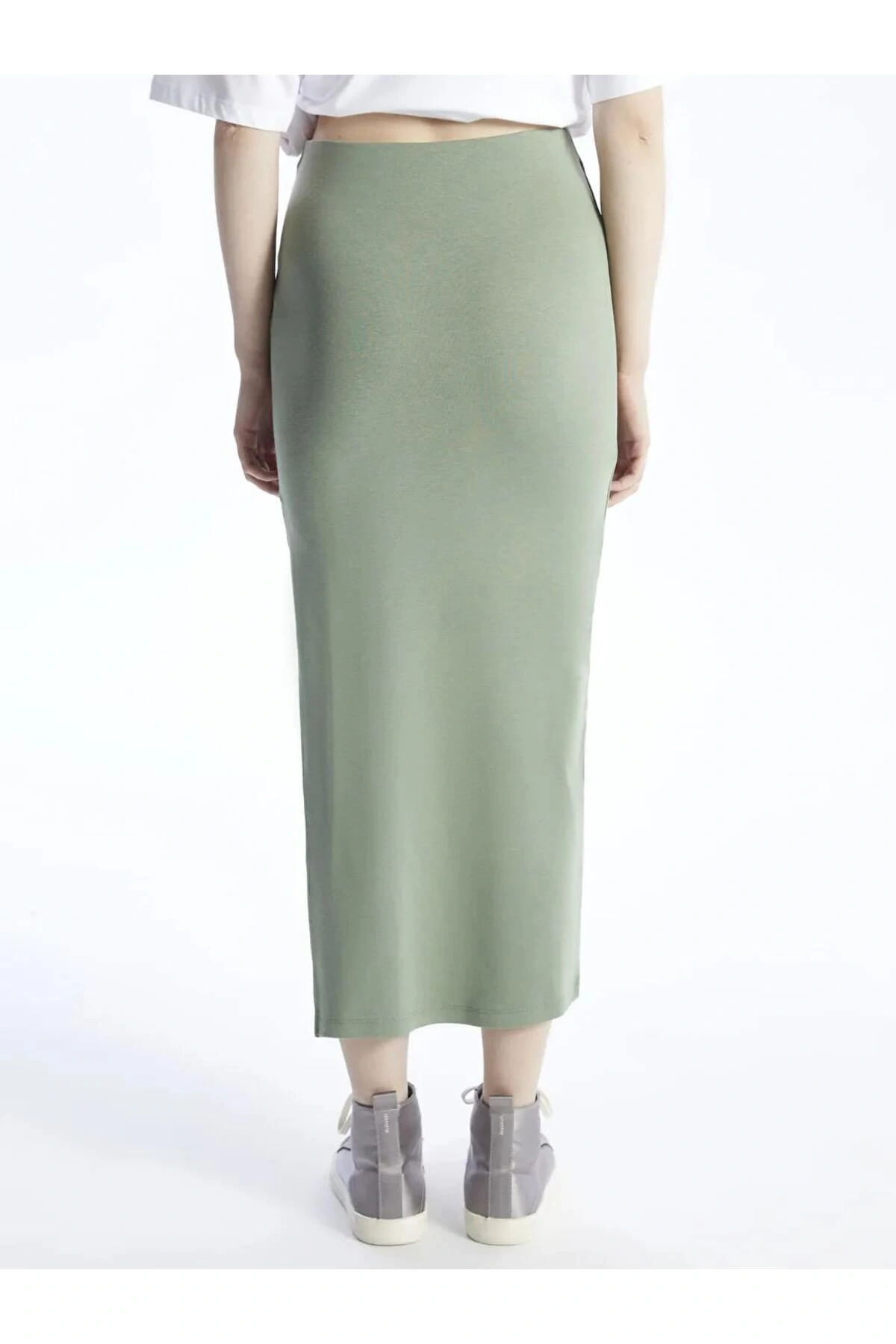 XSIDE Yeşil Kadın Ekstra Dar Fit Düz Etek