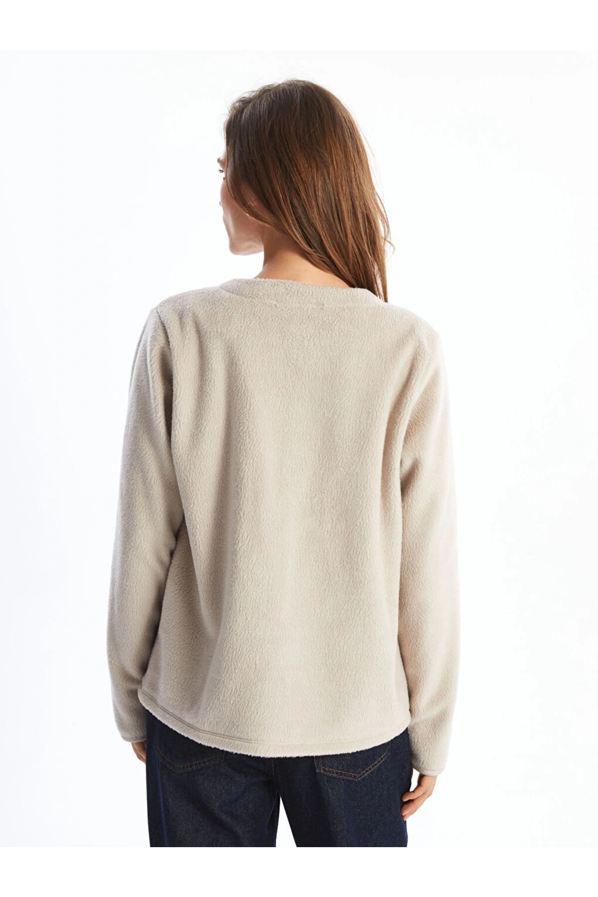 Bisiklet Yaka Kadın Hırka