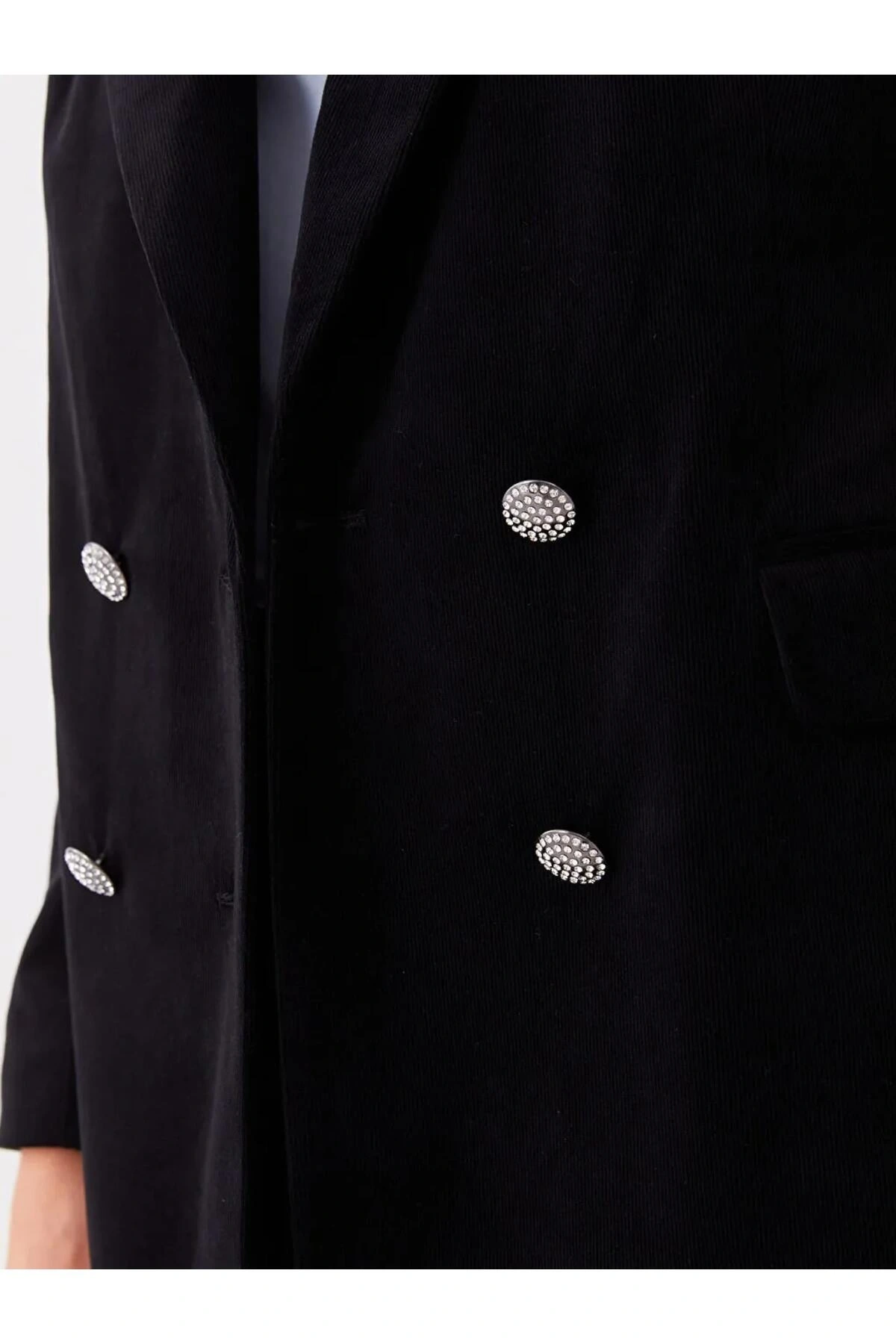 LCWAIKIKI Classic Siyah Düz Uzun Kollu Kadın Blazer Ceket