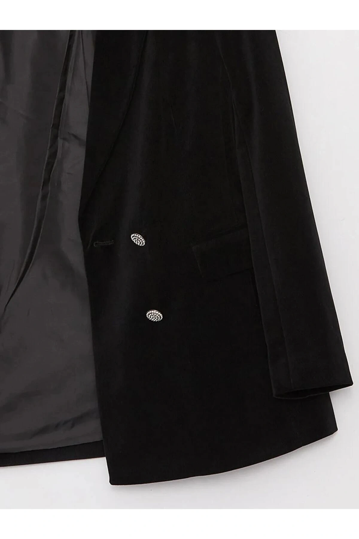 LCWAIKIKI Classic Siyah Düz Uzun Kollu Kadın Blazer Ceket