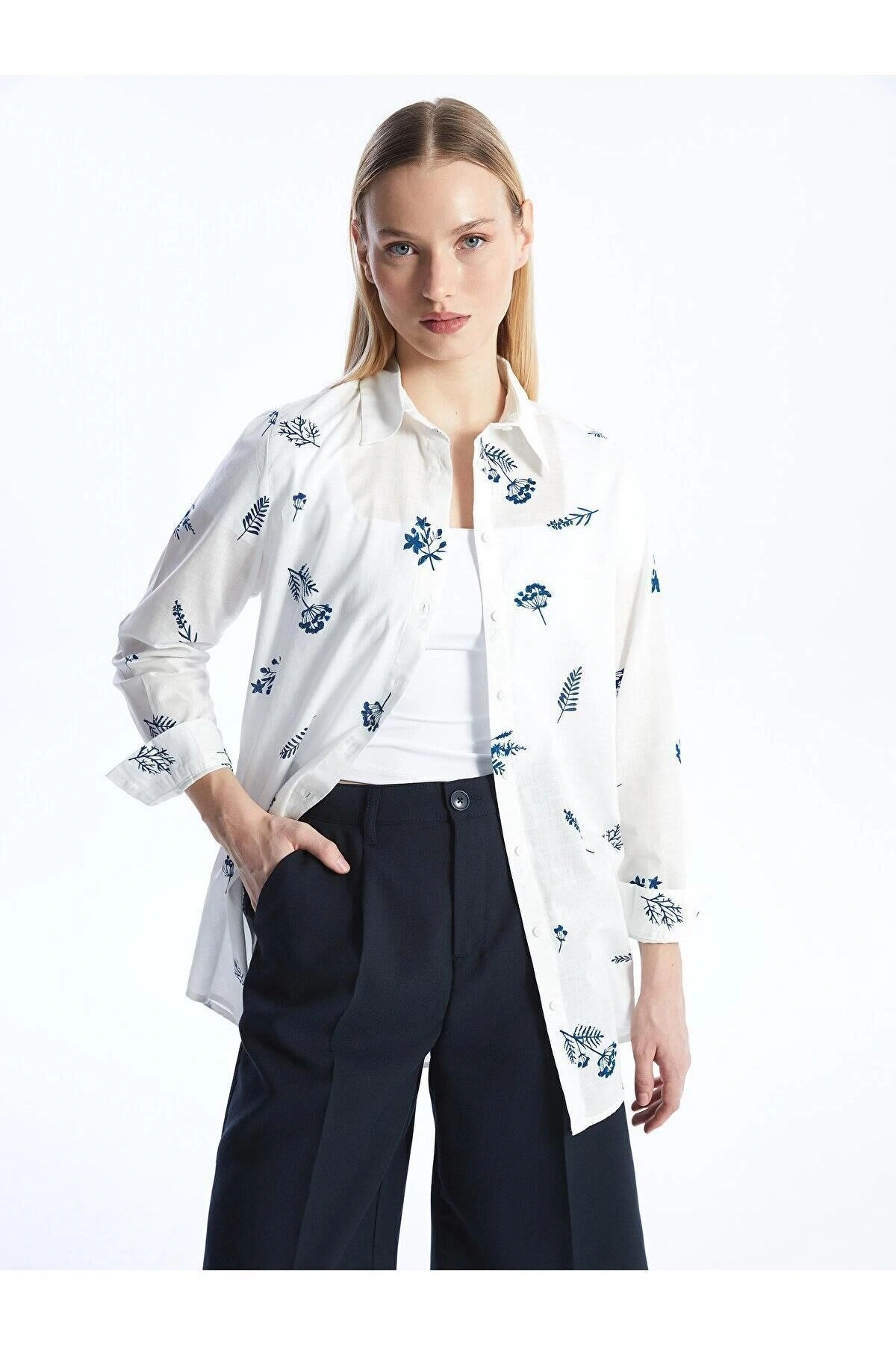 LCWAIKIKI Classic Desenli Kadın Gömlek Tunik