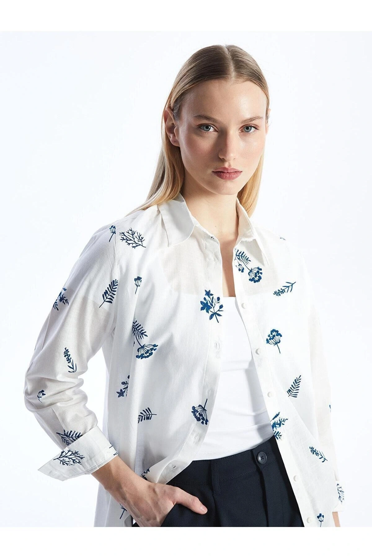 LCWAIKIKI Classic Desenli Kadın Gömlek Tunik