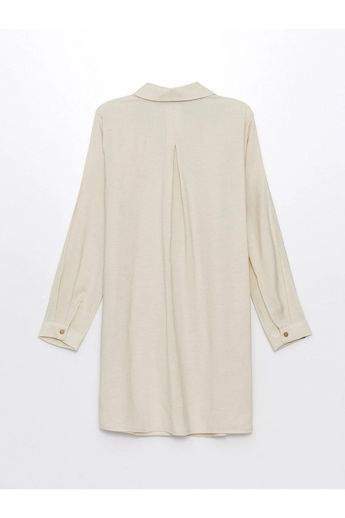 LCW Grace Düz Keten Karışımlı Kadın Gömlek Tunik