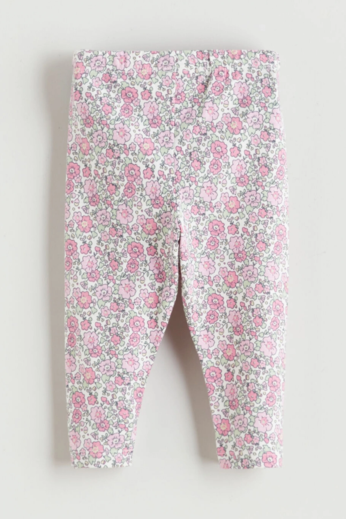 LCW baby Ekru Bisiklet Yaka Kız Bebek Tişört Ve Tayt