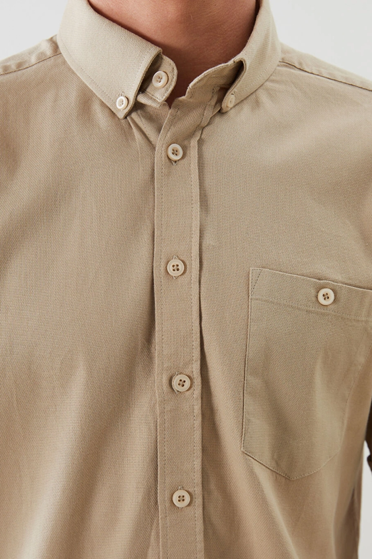 LCWAIKIKI Classic Bej Regular Fit Poplin Erkek Gömlek