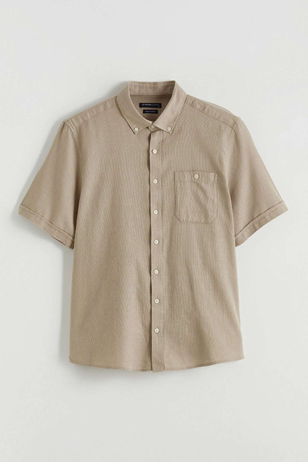 LCWAIKIKI Classic Bej Regular Fit Poplin Erkek Gömlek