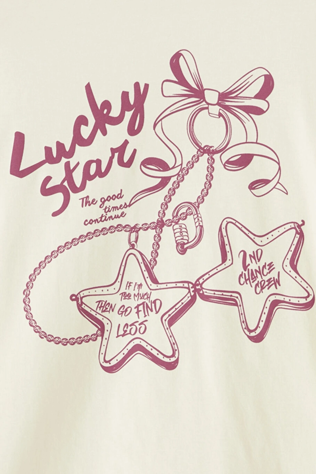 LCW Kids Ekru Baskılı Kız Çocuk Tişört 2li