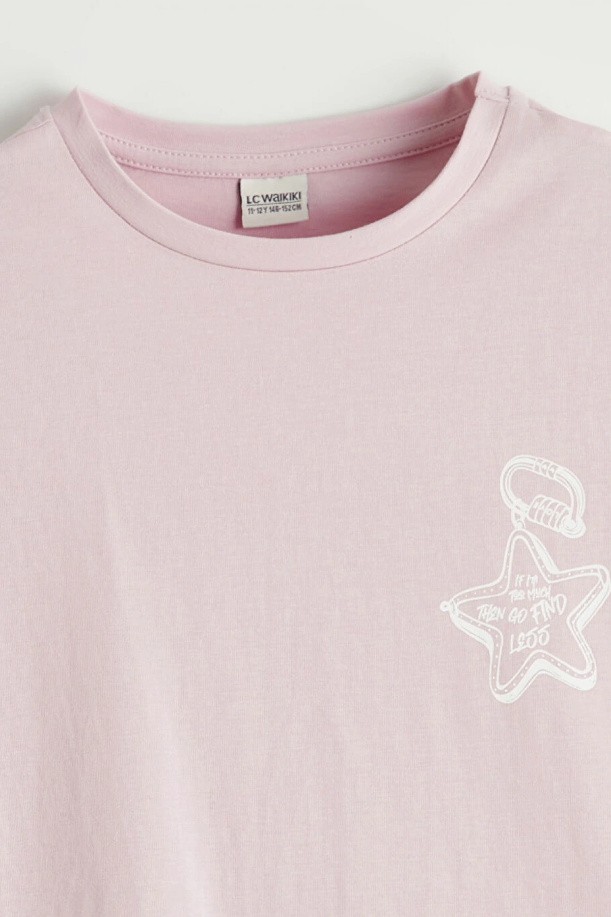 LCW Kids Ekru Baskılı Kız Çocuk Tişört 2li