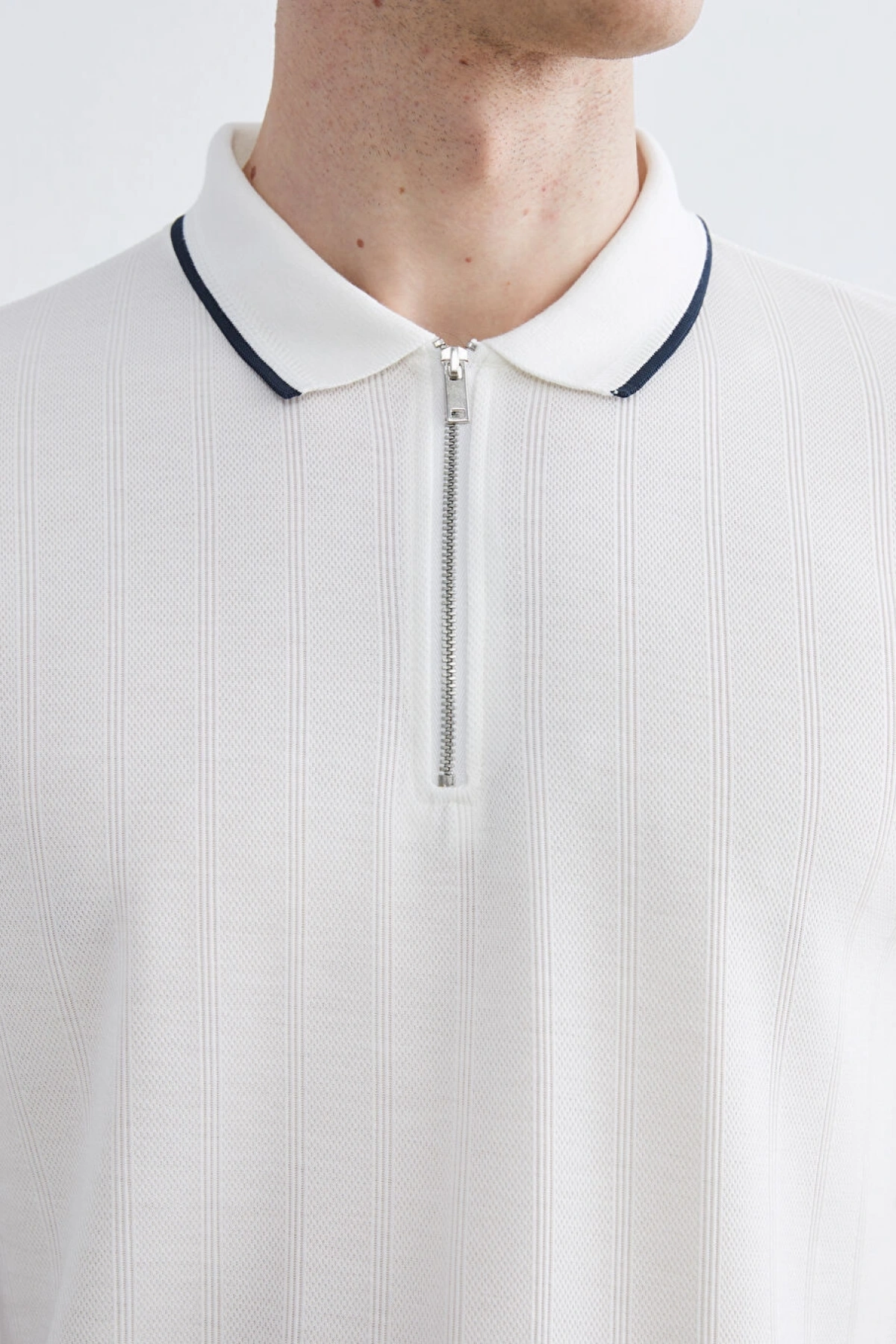 LCWAIKIKI Classic Beyaz Polo Yaka Erkek Tişört