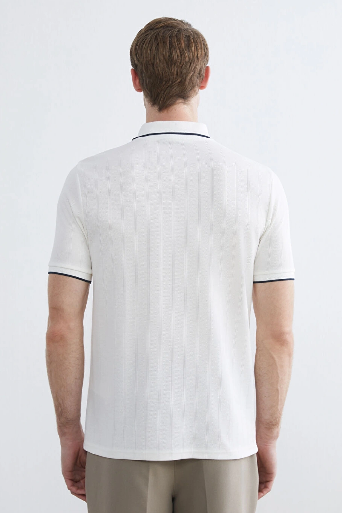 LCWAIKIKI Classic Beyaz Polo Yaka Erkek Tişört