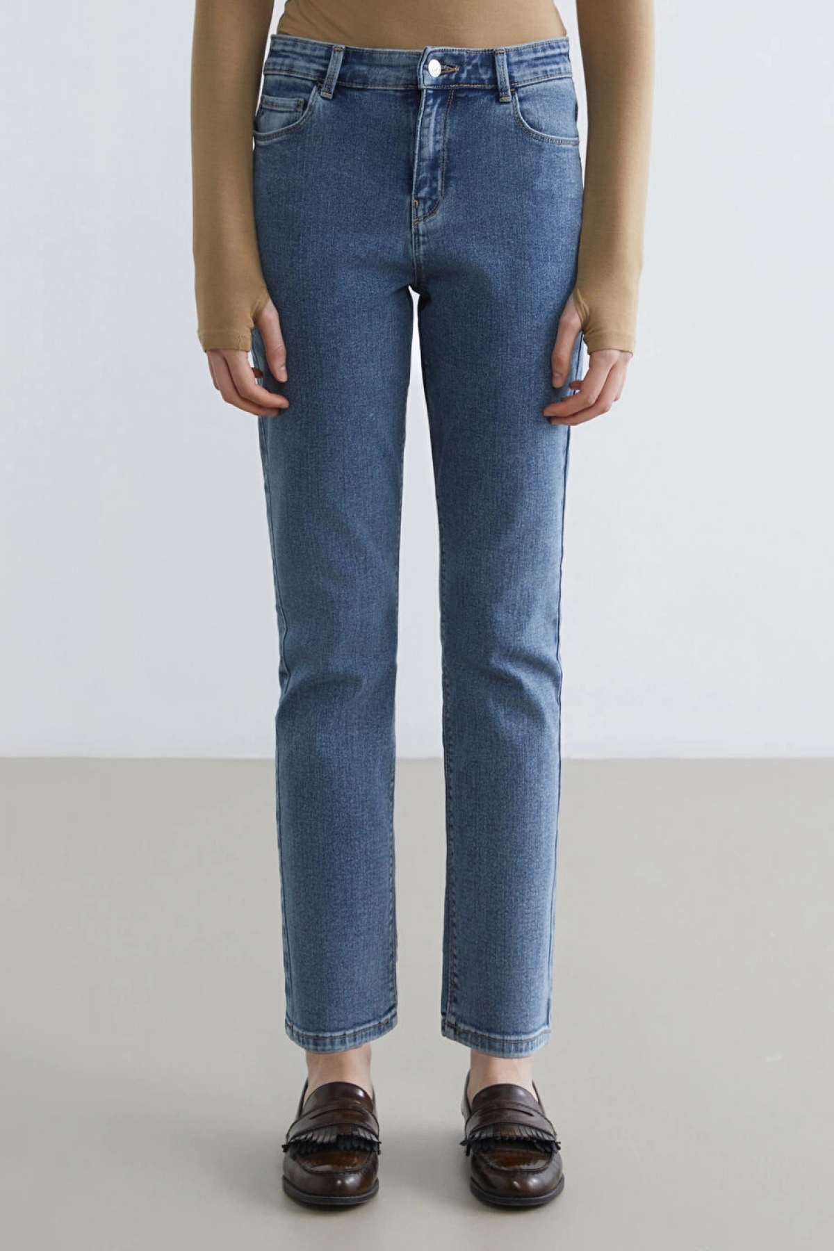 LCWAIKIKI Classic Indigo Yüksek Bel Slim Fit Kadın Jean Pantolon