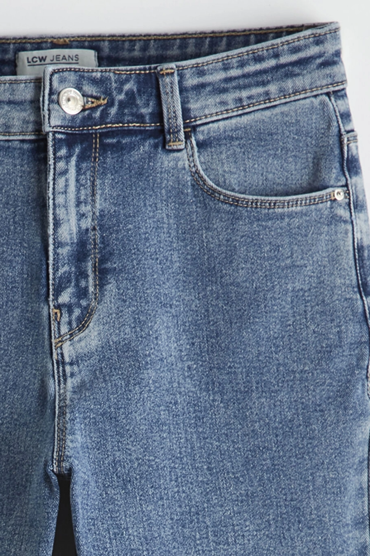 LCWAIKIKI Classic Indigo Yüksek Bel Slim Fit Kadın Jean Pantolon