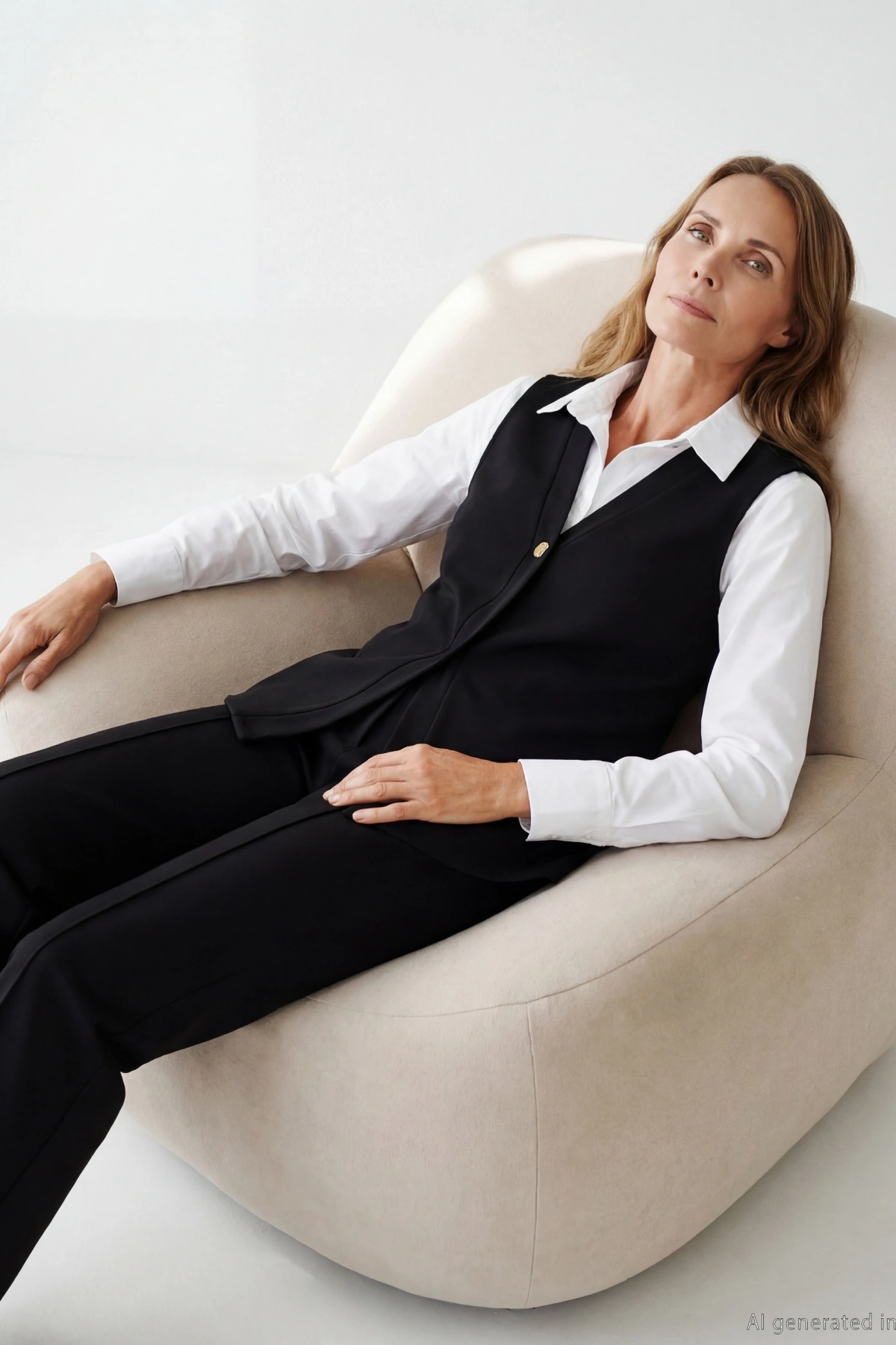 LCW Grace Siyah V Yaka Kadın Yelek