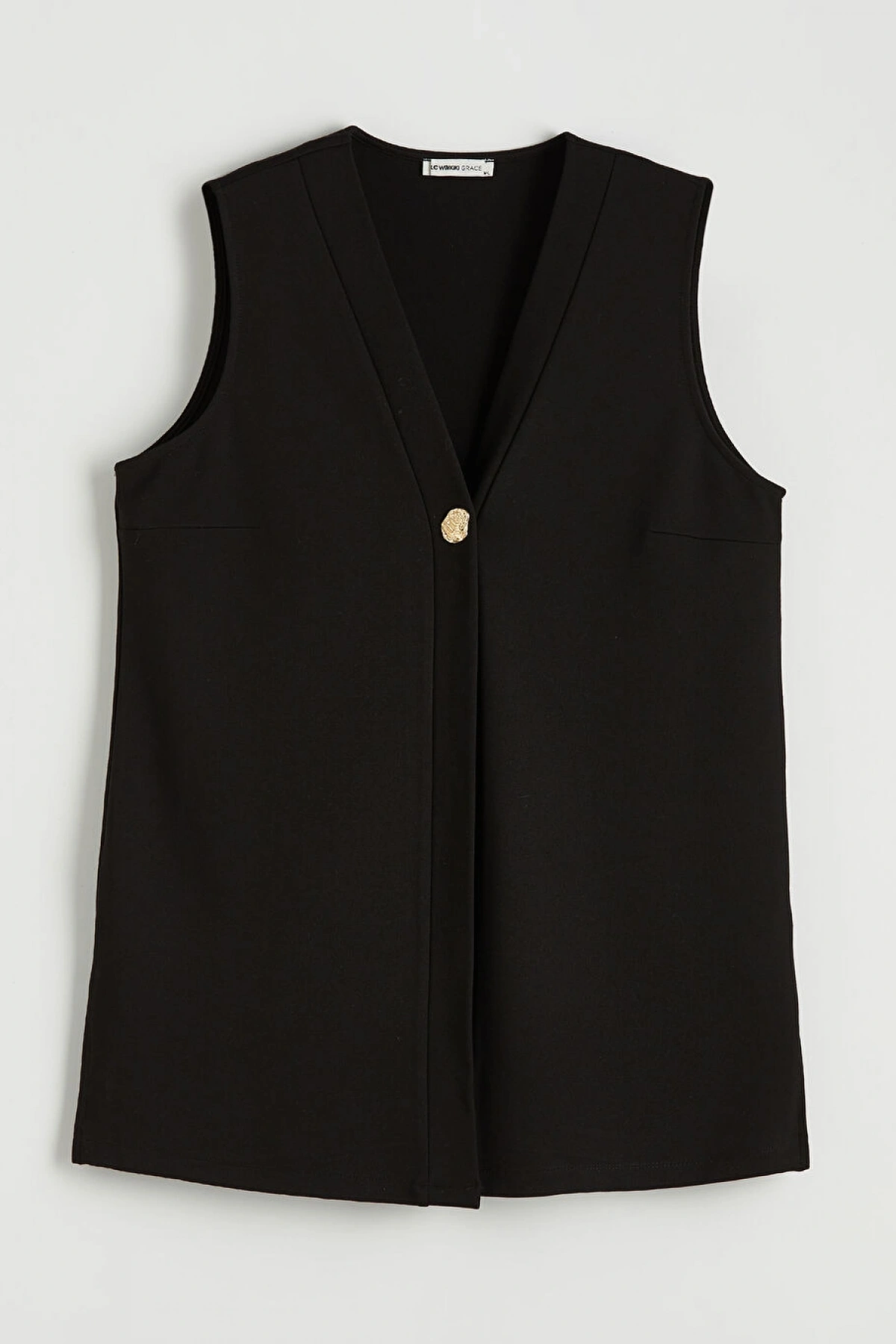 LCW Grace Siyah V Yaka Kadın Yelek