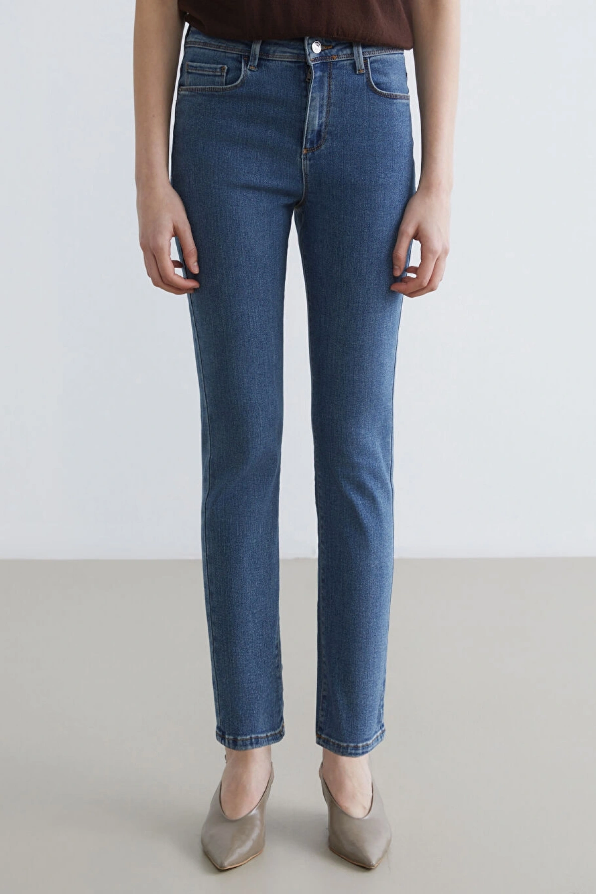 LCWAIKIKI Classic Indigo Yüksek Bel Slim Fit Kadın Jean Pantolon