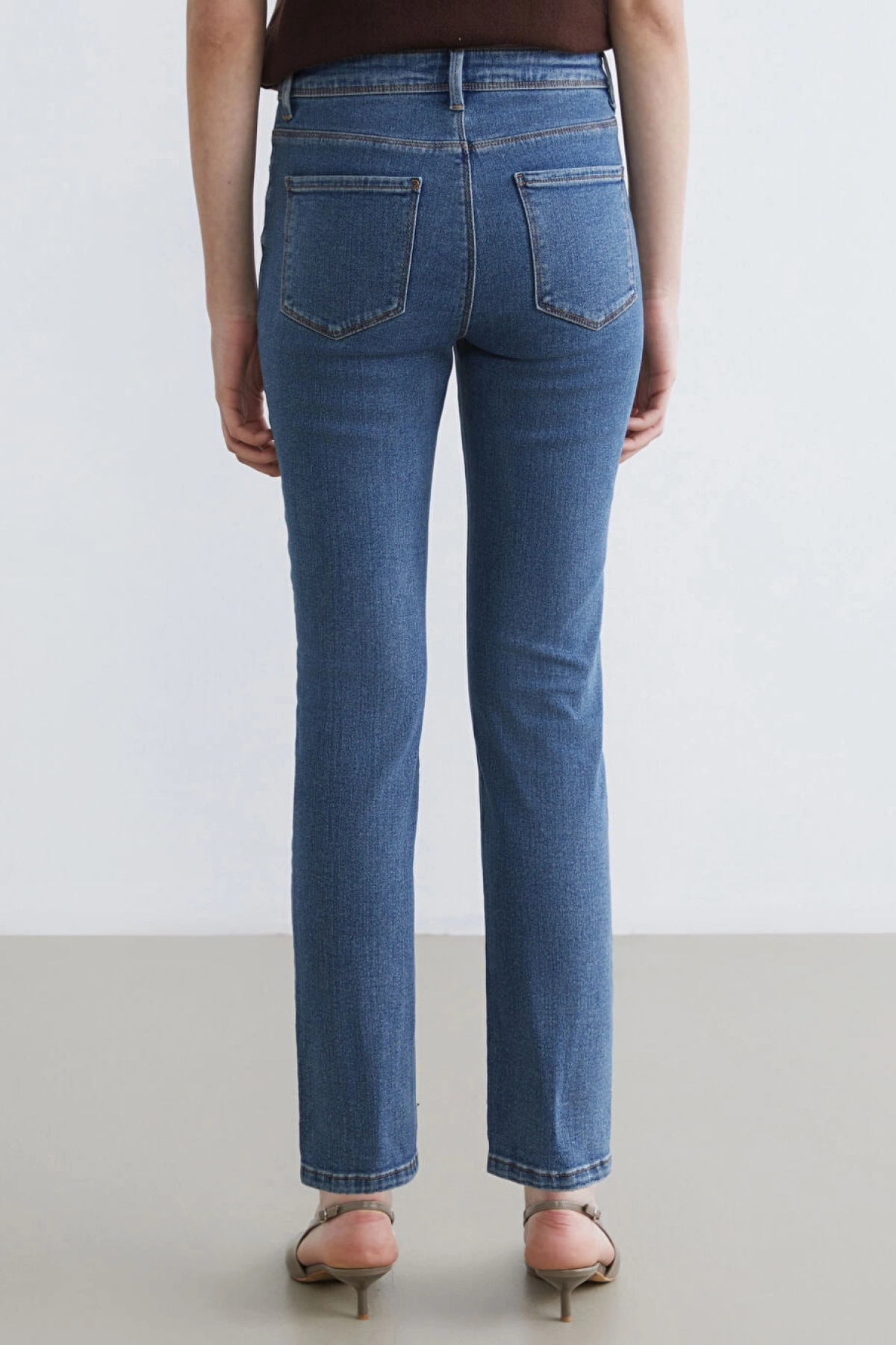 LCWAIKIKI Classic Indigo Yüksek Bel Slim Fit Kadın Jean Pantolon