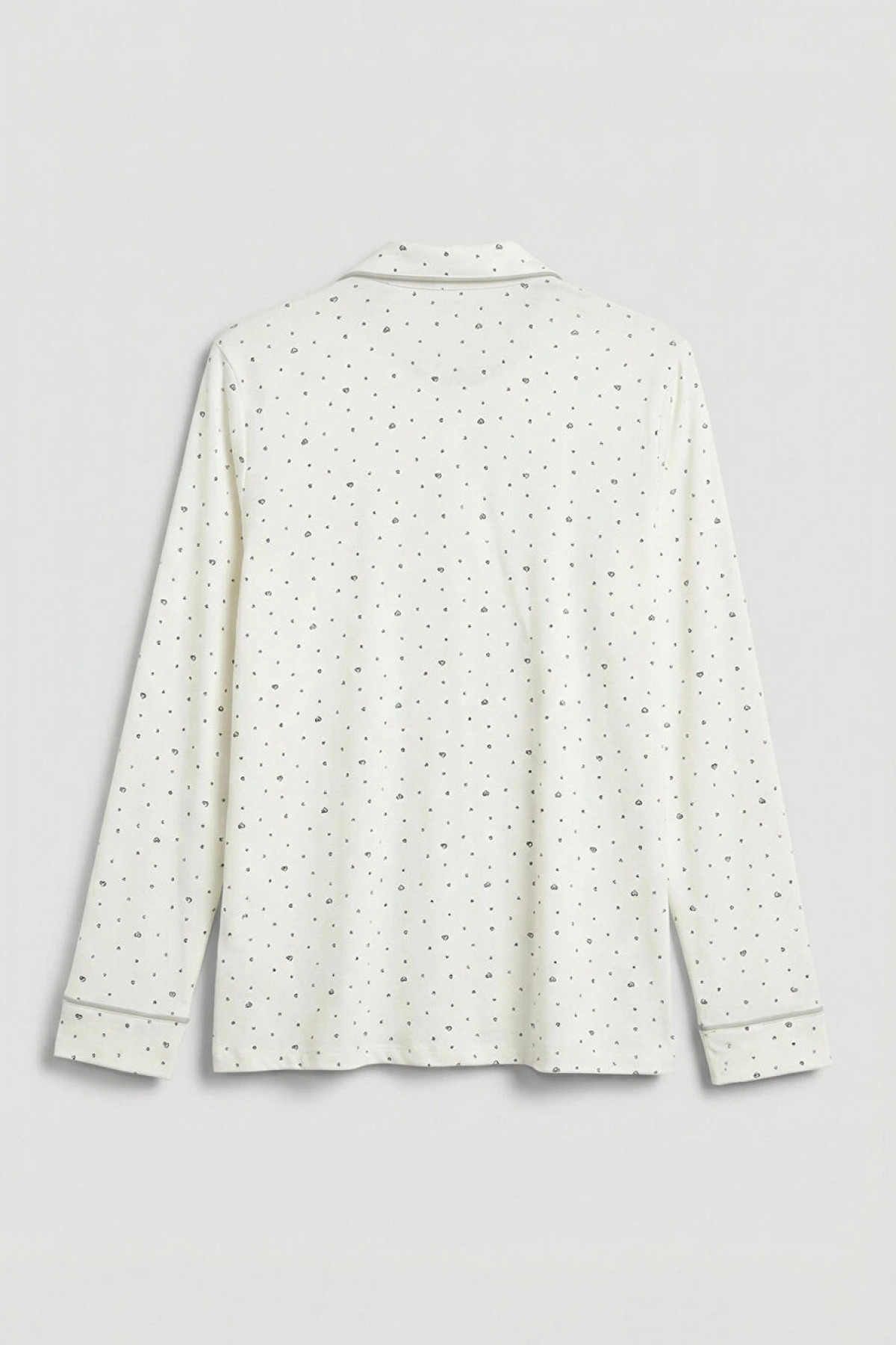 LCW DREAM Ekru Gömlek Yaka Çiçekli Kadın Pijama Takım